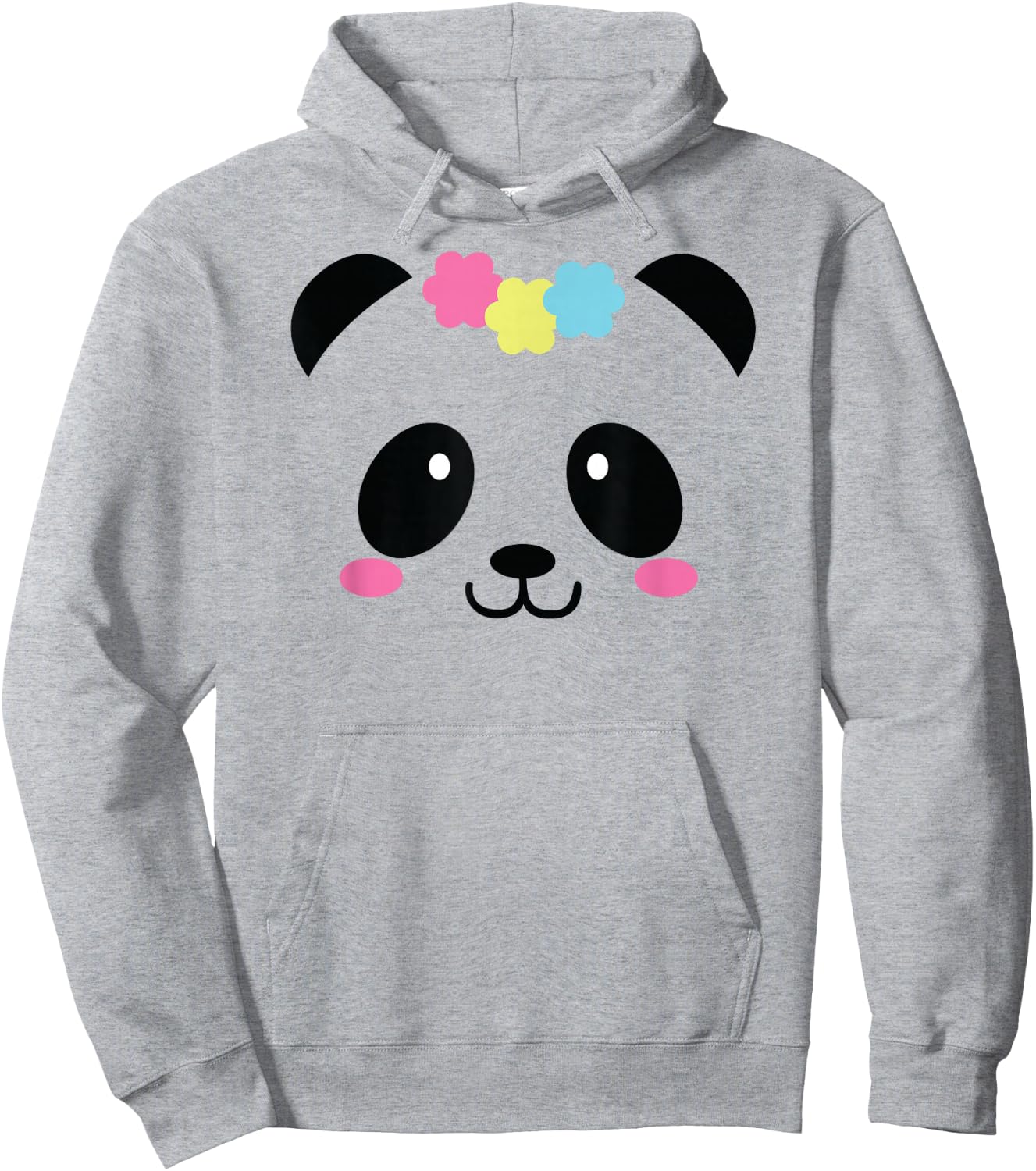Cute Panda Face for Girls Hoodie - Hoodie | Ash