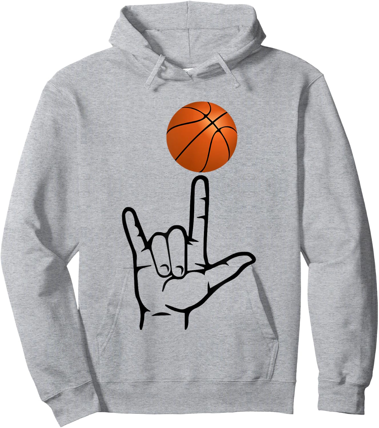 ASL Sign Language Shirt for Basketball Player Deaf Gifts Hoodie - Hoodie | Ash