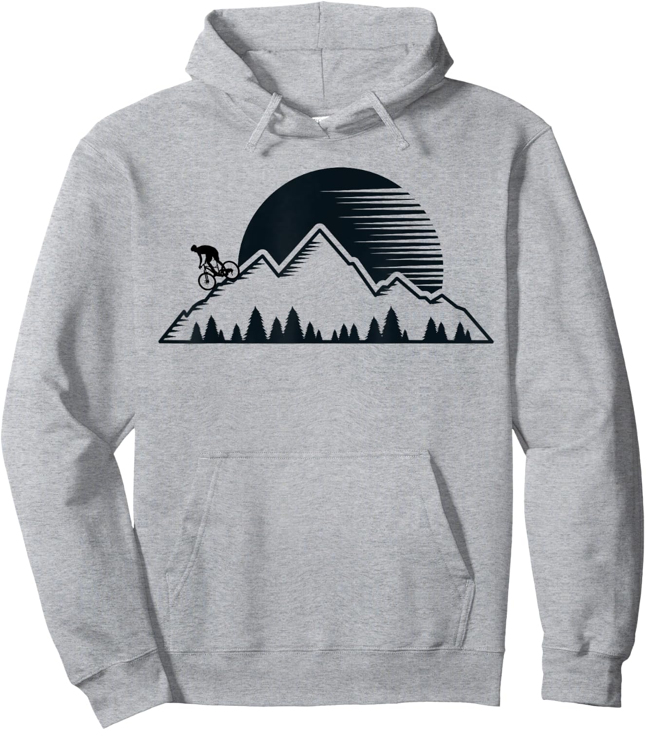 Vintage Mountain Bike - Outdoor MTB Downhill Biking Men Hoodie - Hoodie | Ash