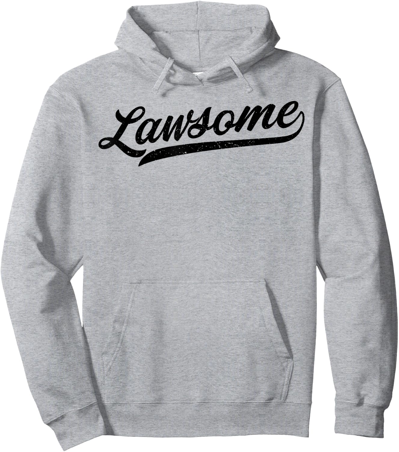 Lawsome Lawyer Retro Distressed Attorney Baseball Gift Hoodie - Hoodie | Ash