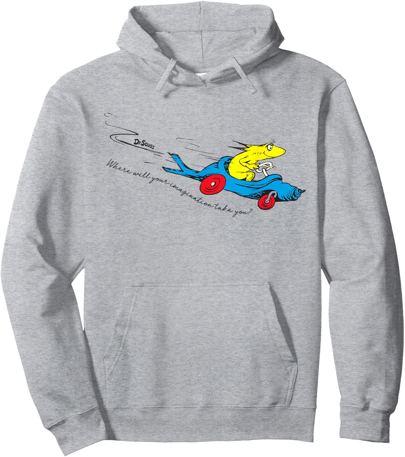Dr. Seuss Imagination Takes You Hoodie - Hoodie | Ash