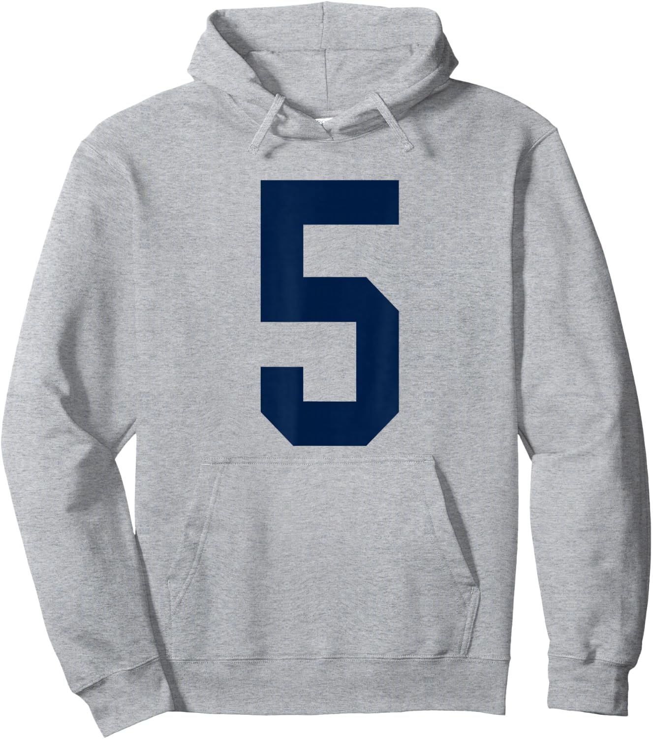 Bright Navy Blue Number 5 Jersey Player Uniform #5 Hoodie - Hoodie | Ash