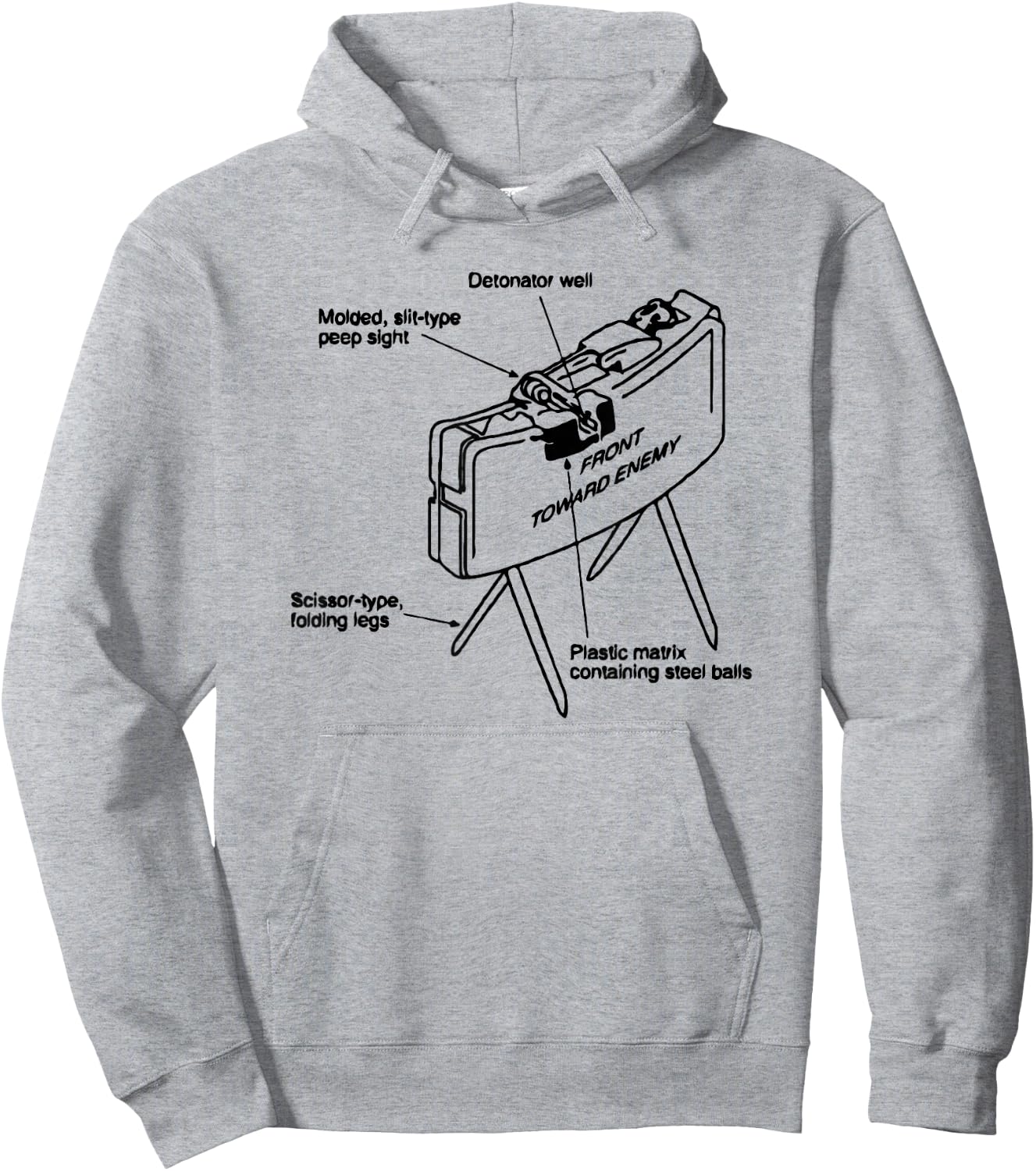 Funny Infantry Claymore Mine shirt 0311 11B Hoodie - Hoodie | Ash