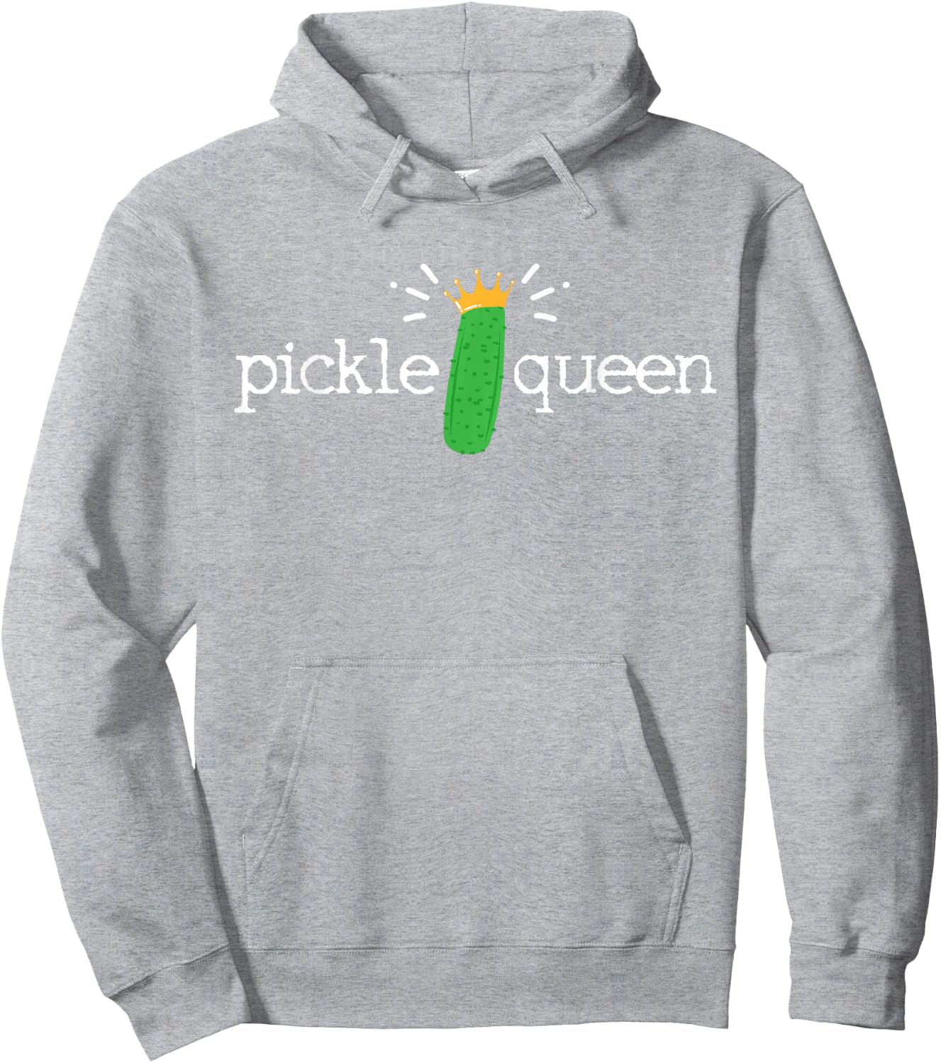 Pickle Queen Cucumber Vegetable Vegan Gift Shirt Hoodie - Hoodie | Ash