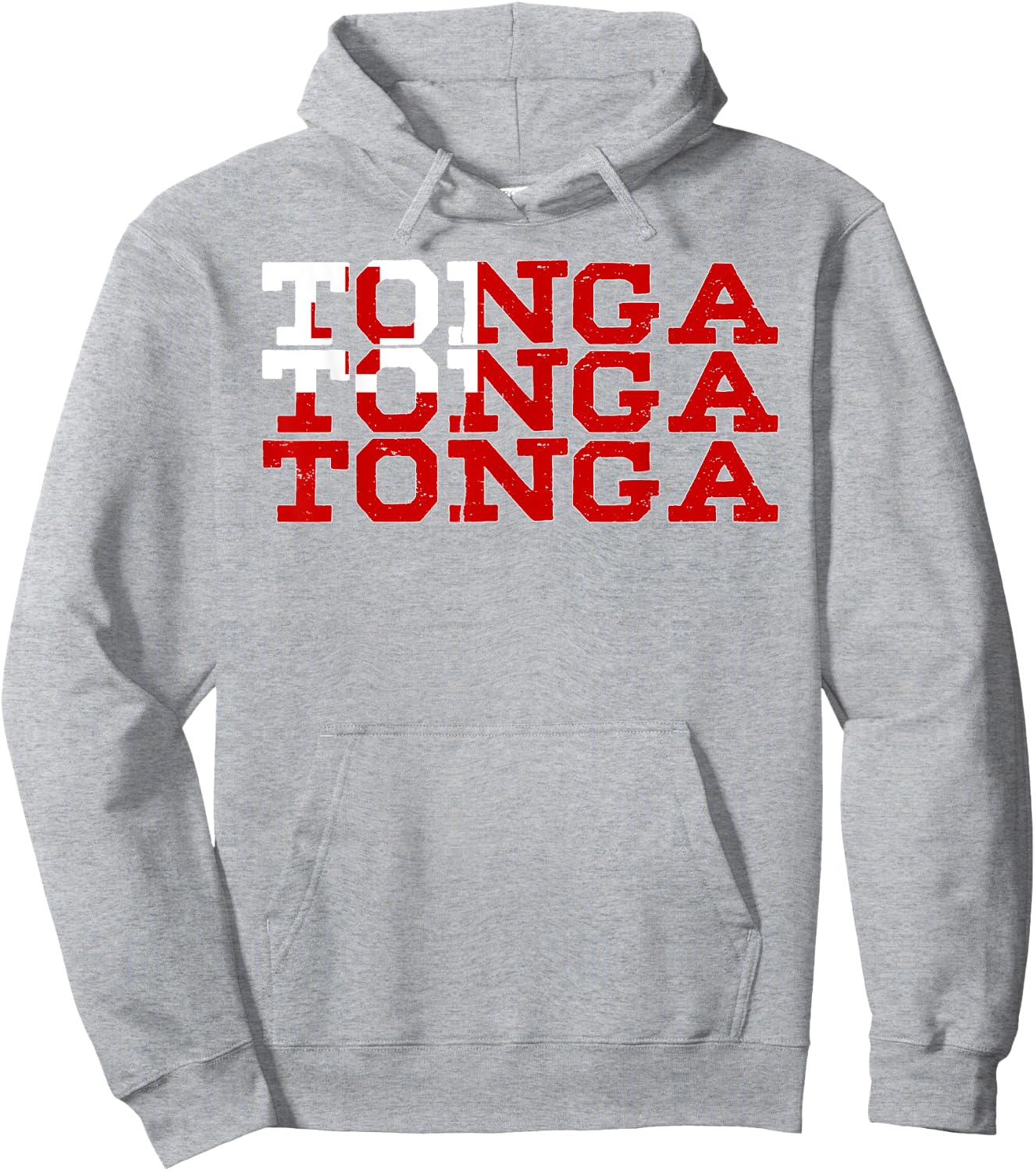 TONGA | Tongan Flag Sports Lovers Hoodie - Hoodie | Ash