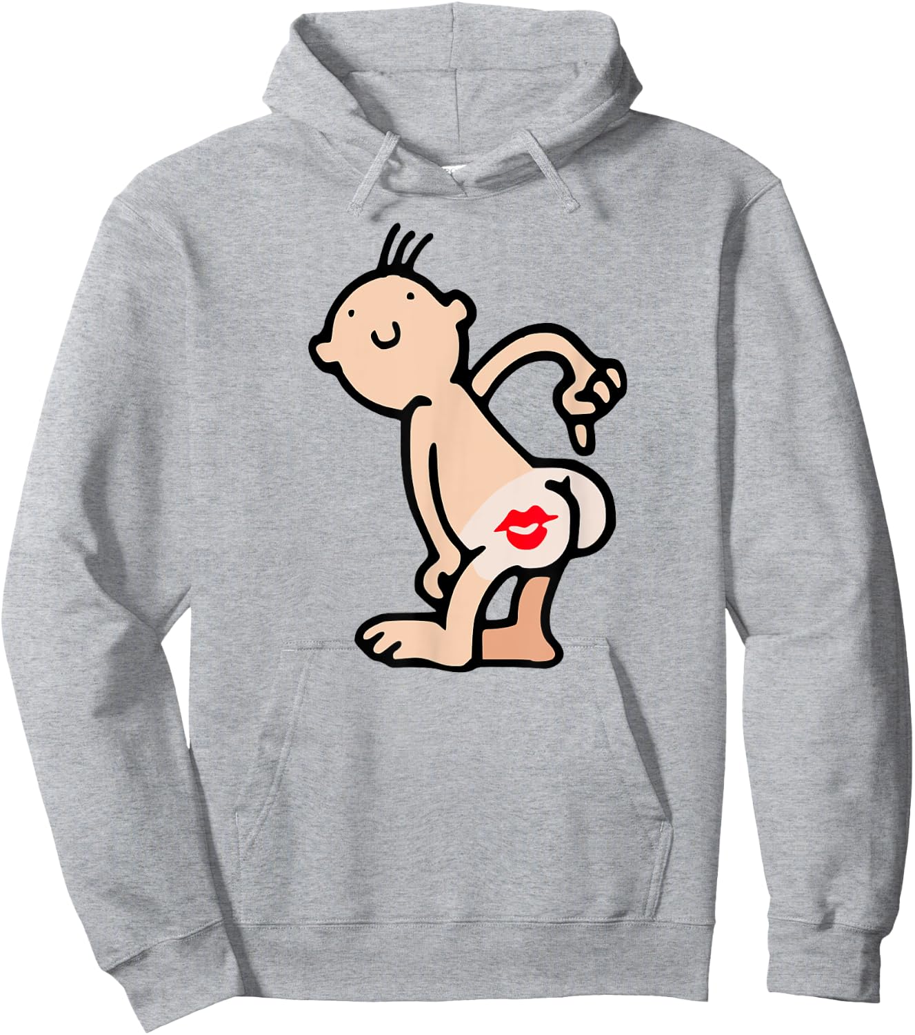 Just Kiss My Ass Shirt Big Red Kisser On My Butt Hoodie - Hoodie | Ash
