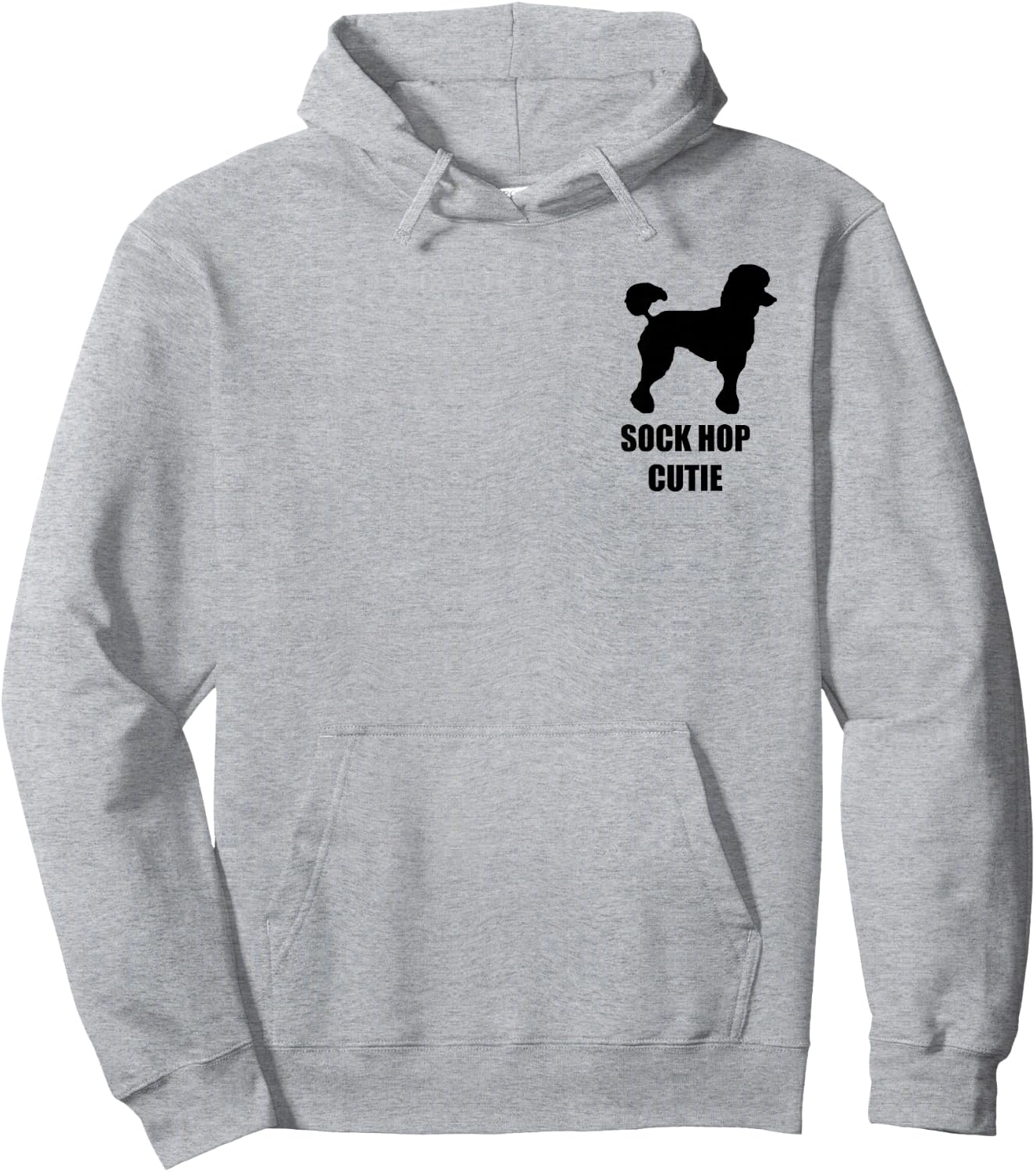 Sock Hop Cutie 50's Costume Shirt Black Poodle Hoodie - Hoodie | Ash