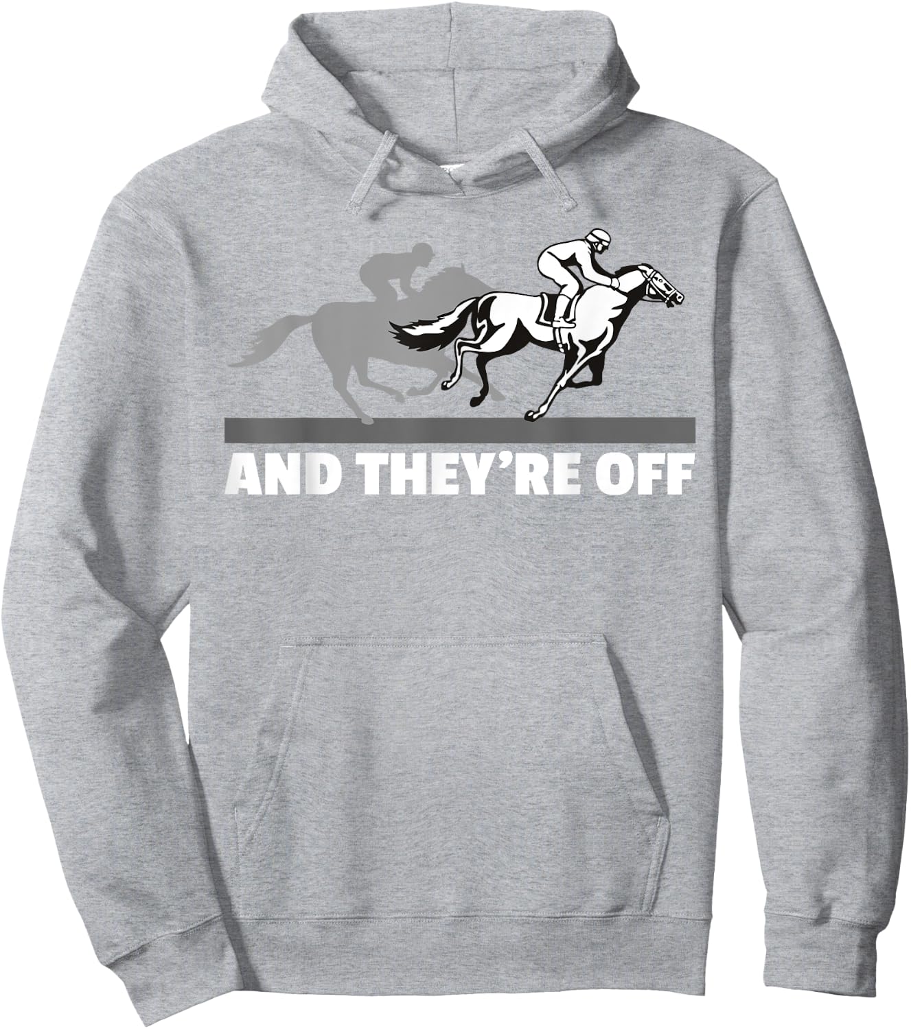 Horse Racing Shirts - And They're Off Horse Racing Hoodie - Hoodie | Ash