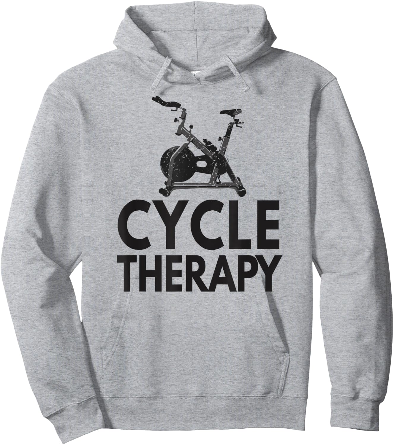 Funny Pun Indoor Spin Class Cycle-Therapy Cycling Hoodie - Hoodie | Ash