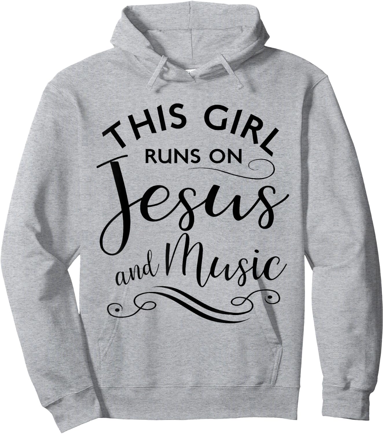 This Girl Runs On Jesus And Music Musician Christian Gift Hoodie - Hoodie | Ash