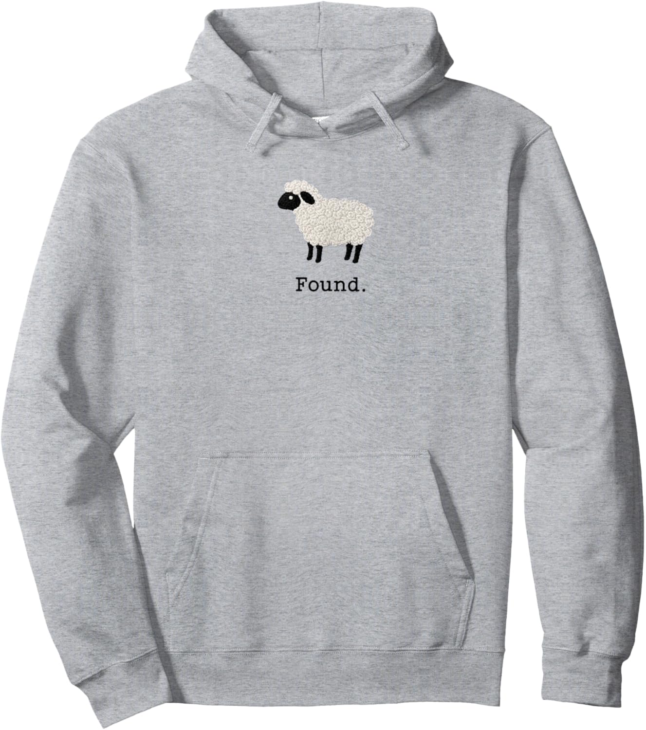 Found Sheep Psalm 23 Christian Faith Lamb Minimalist Hoodie - Hoodie | Ash