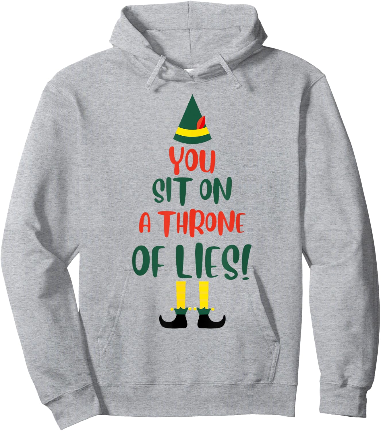 You Sit On A Throne Of Lies Quote Funny Christmas Hoodie - Hoodie | Ash