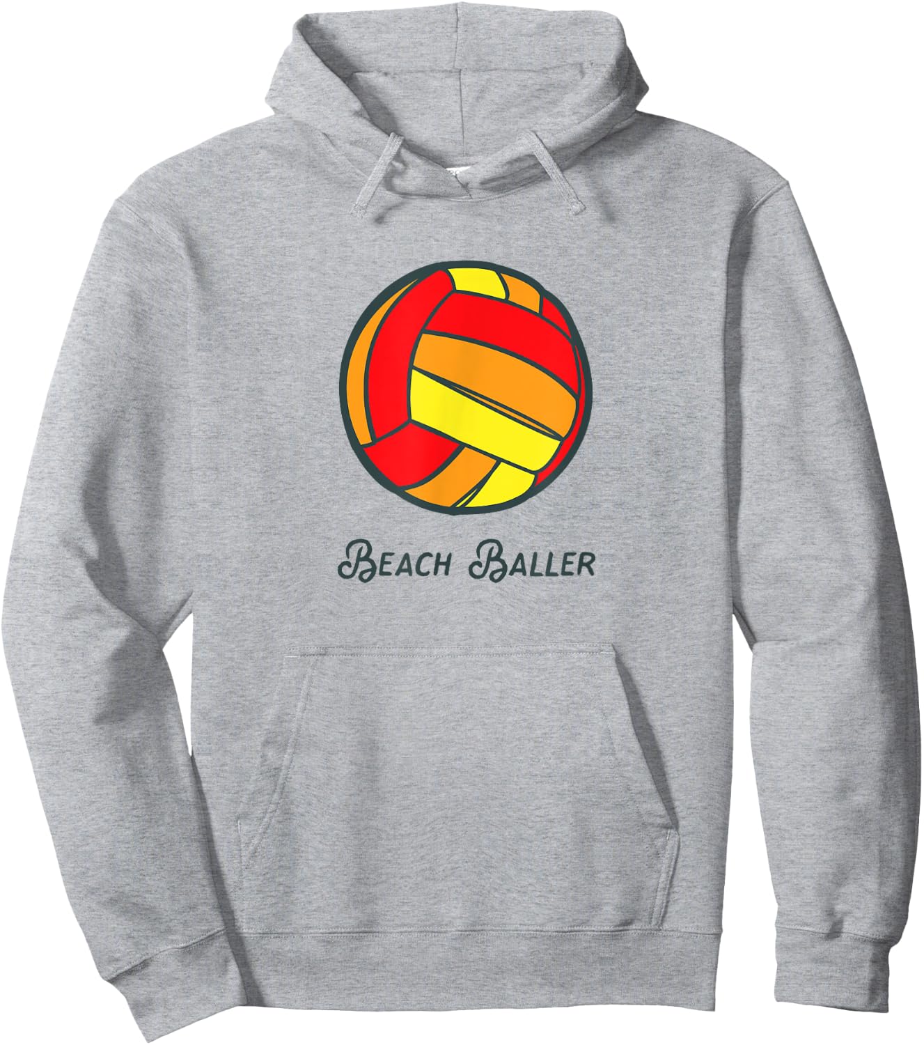 Beach Baller Saturated Sunset Volleyball Shirt Men Women Kids Hoodie - Hoodie | Ash