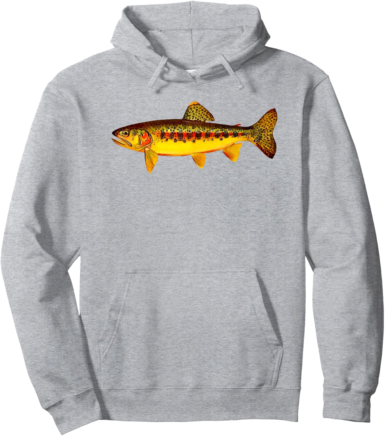 Retro Golden Trout - California Fly Fishing Fish Hoodie - Hoodie | Ash