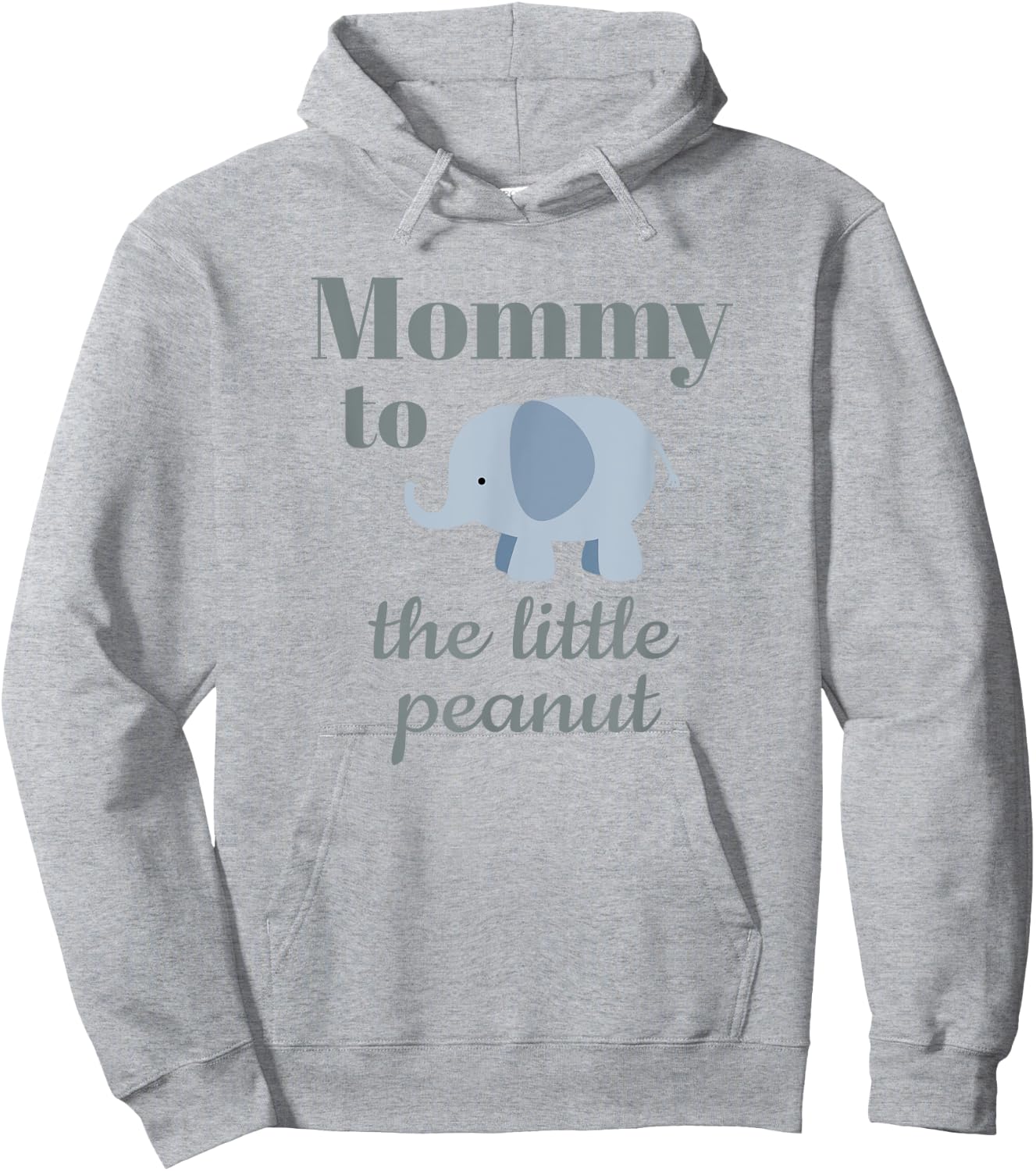 Matching Baby Shower Couples Shirt Elephant Mommy Peanut Hoodie - Hoodie | Ash