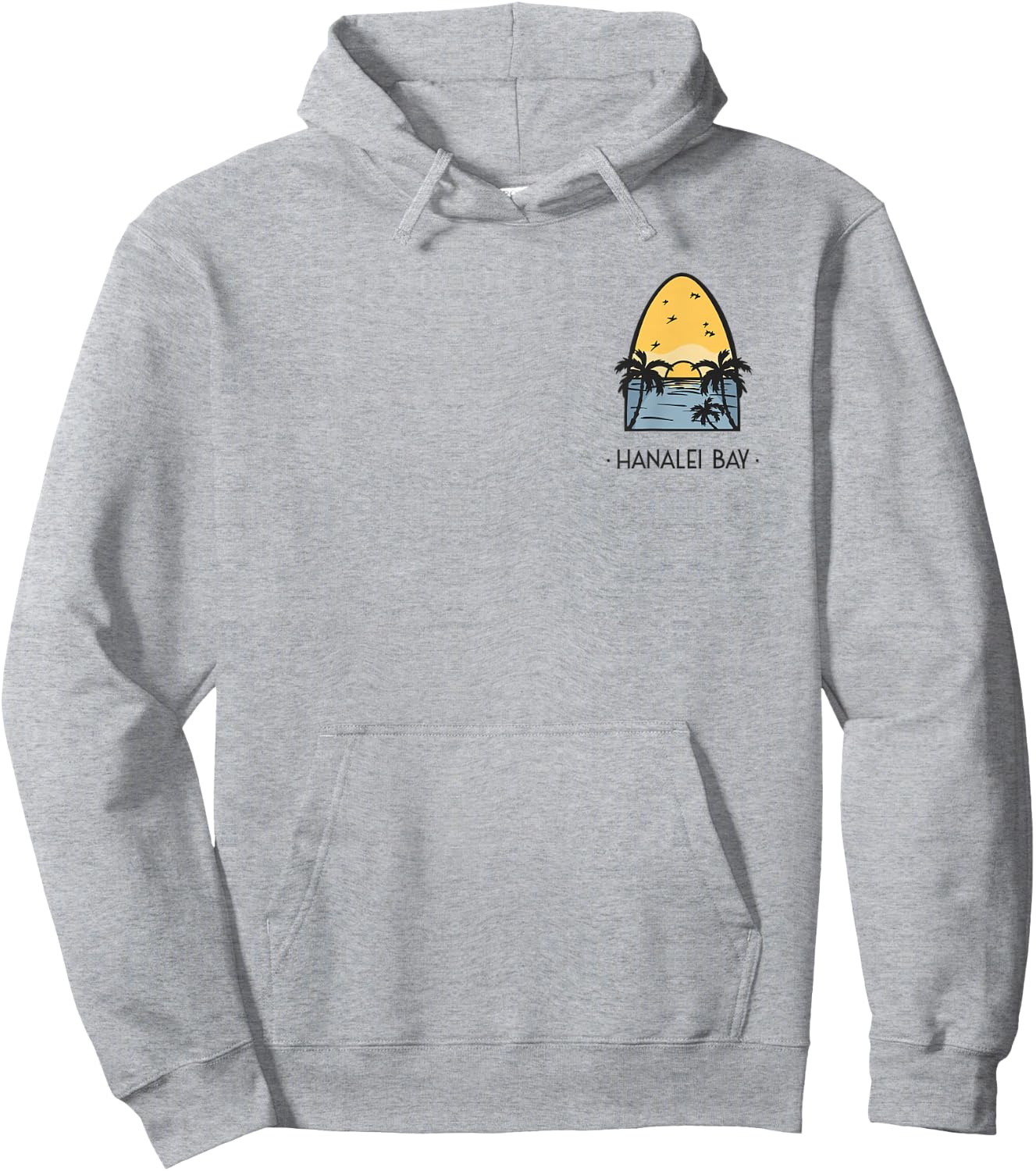 Hanalei Bay Vintage Surf Hoodie - Hoodie | Ash
