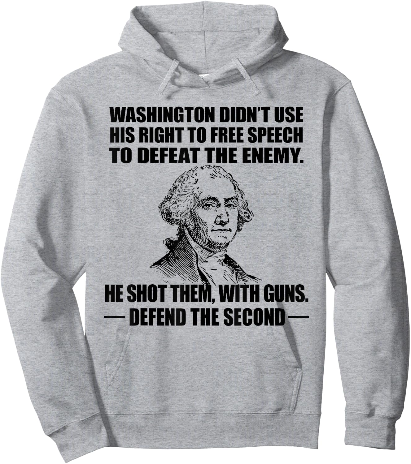 2ND AMENDMENT RIGHTS Shirt, George Washington Love Guns Hoodie - Hoodie | Ash