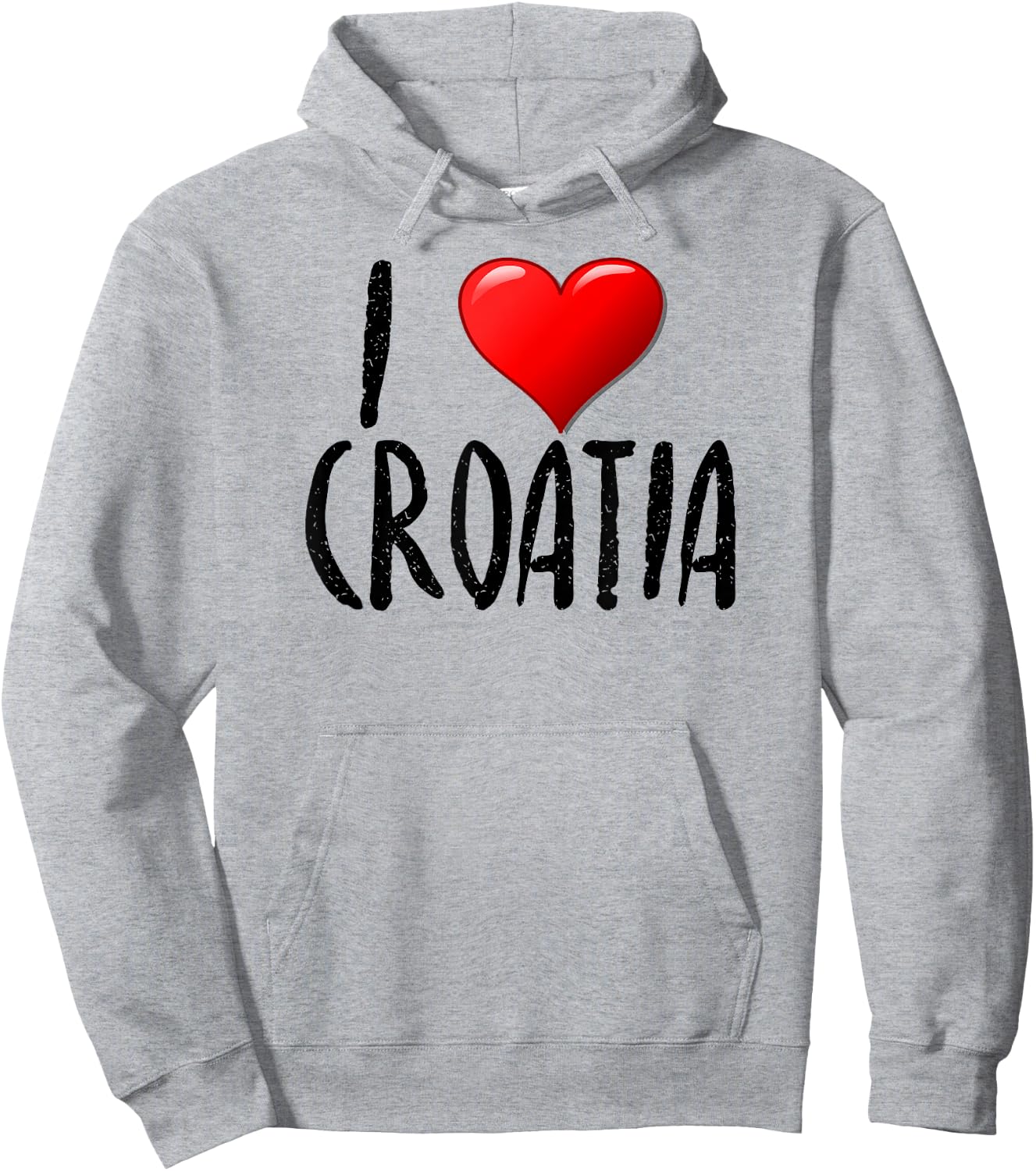 I Love Croatia- - Traveler - Souvenir Hoodie - Hoodie | Ash