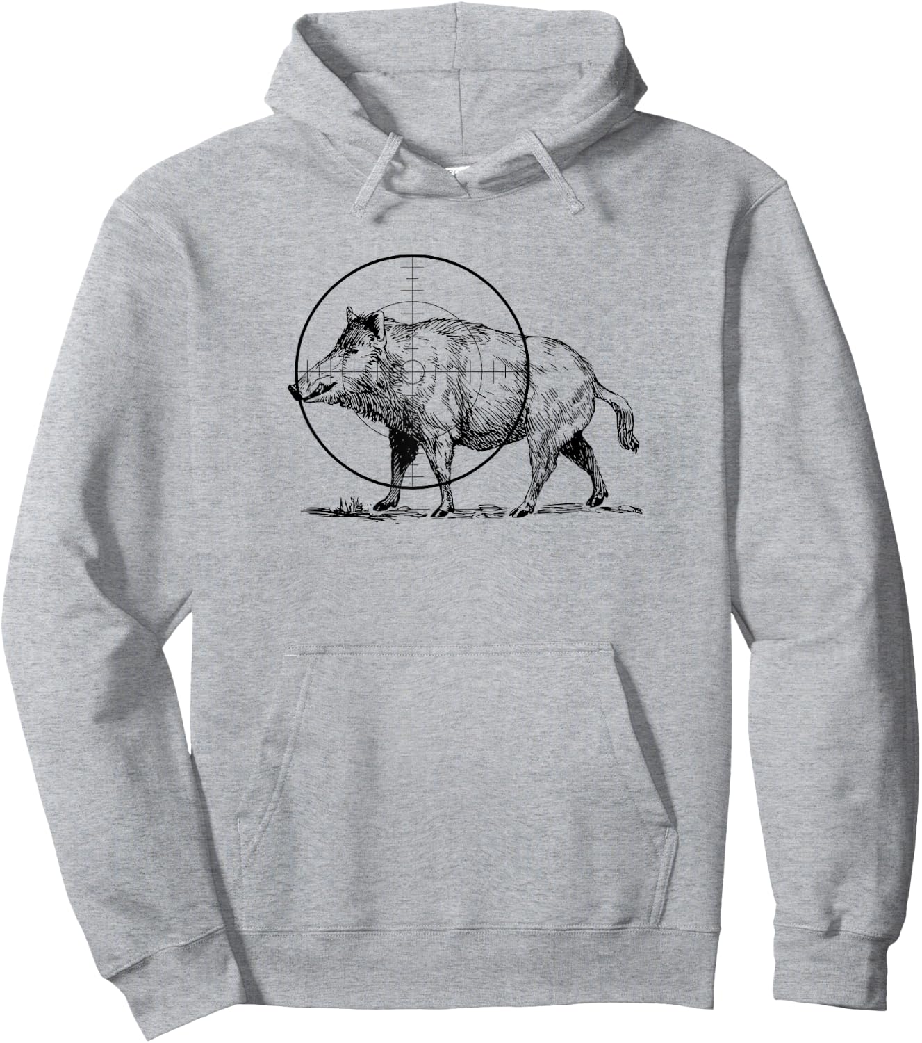 Feral Hog Hunting Pig Hunter's Design Hoodie - Hoodie | Ash