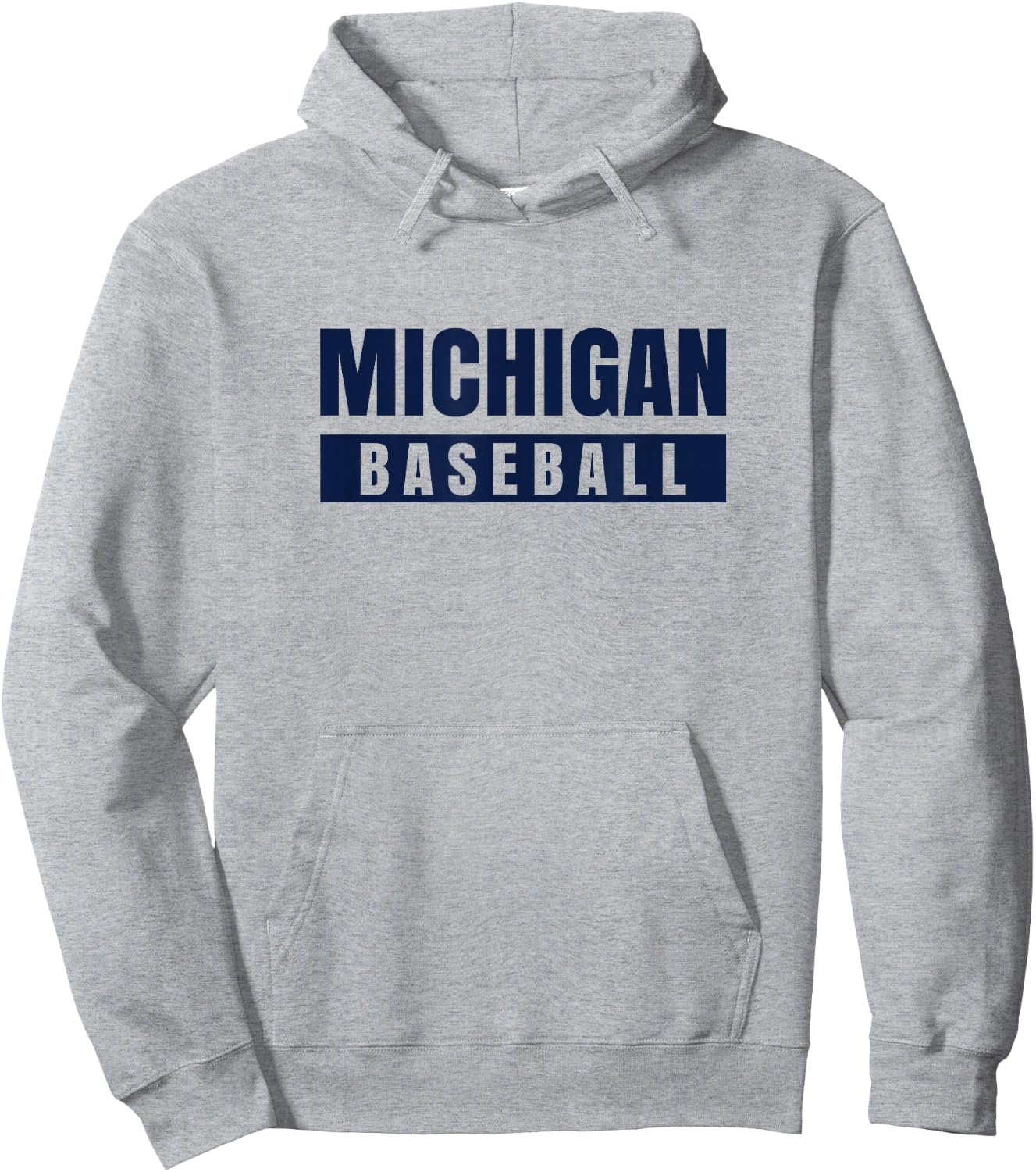 Michigan Baseball Hoodie - Hoodie | Ash