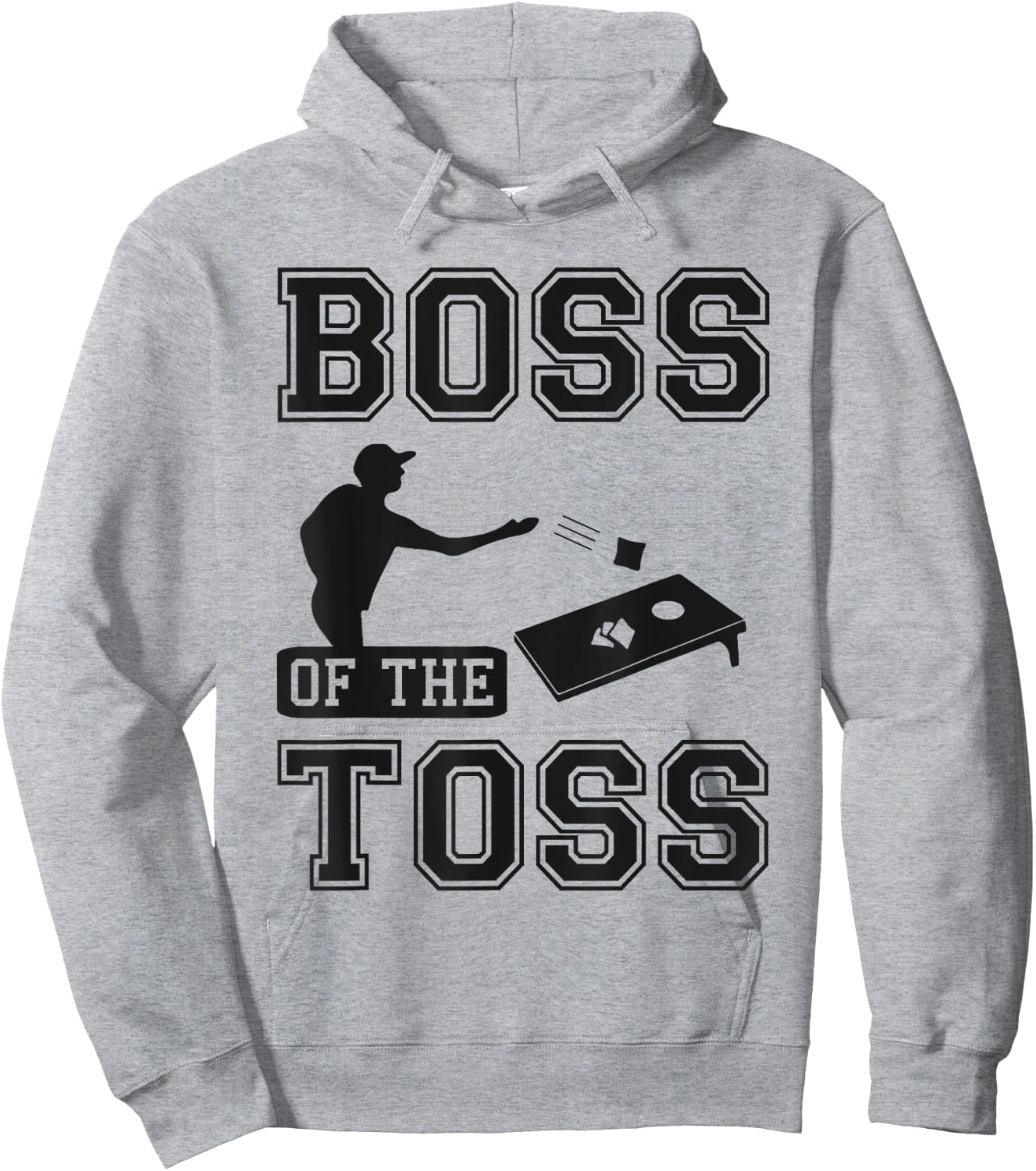 Boss Of The Toss Cornhole Game Tailgating Cornholer Hoodie - Hoodie | Ash