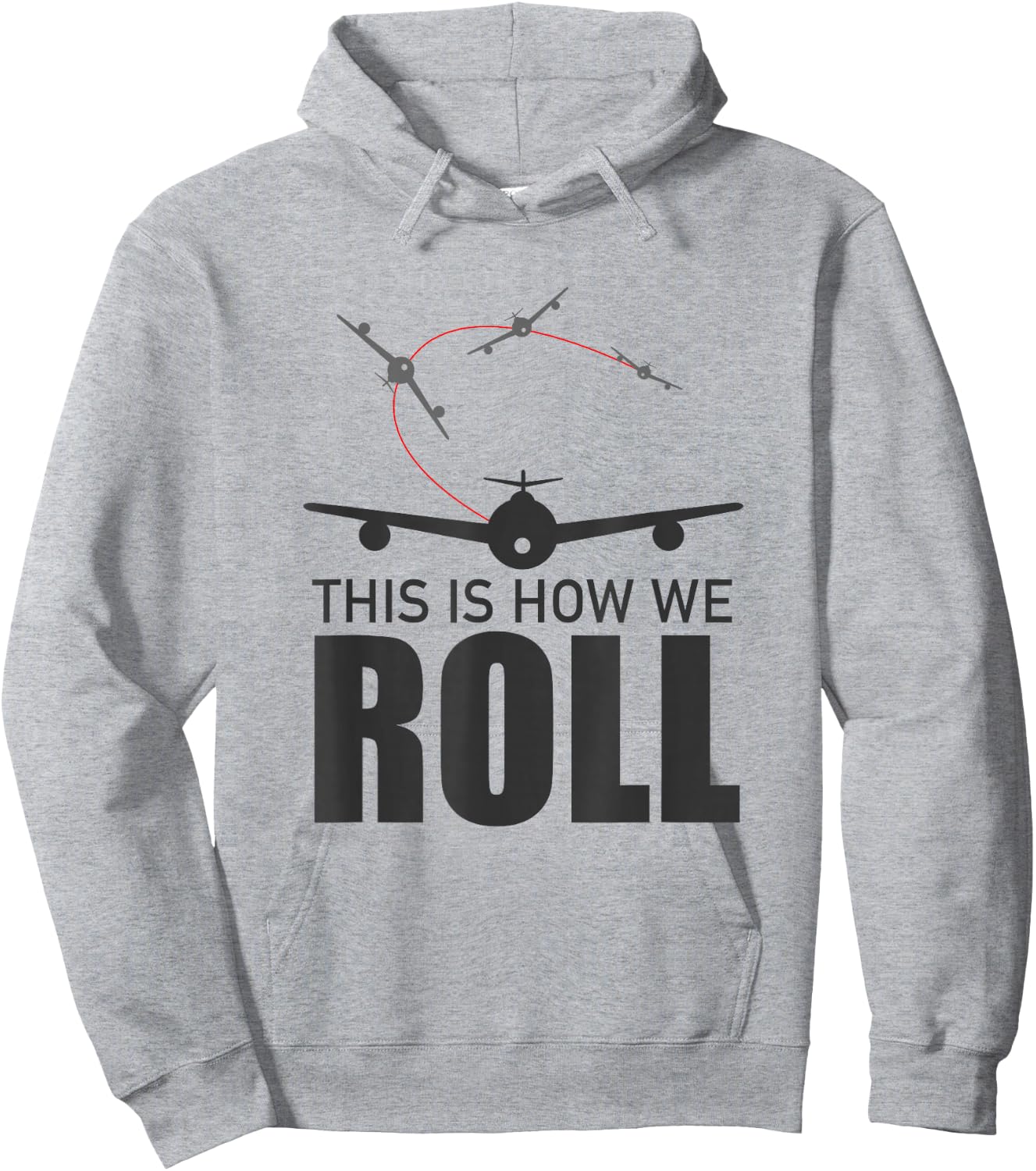 So Roll! Funny Pilot Plane Gift Hoodie - Hoodie | Ash