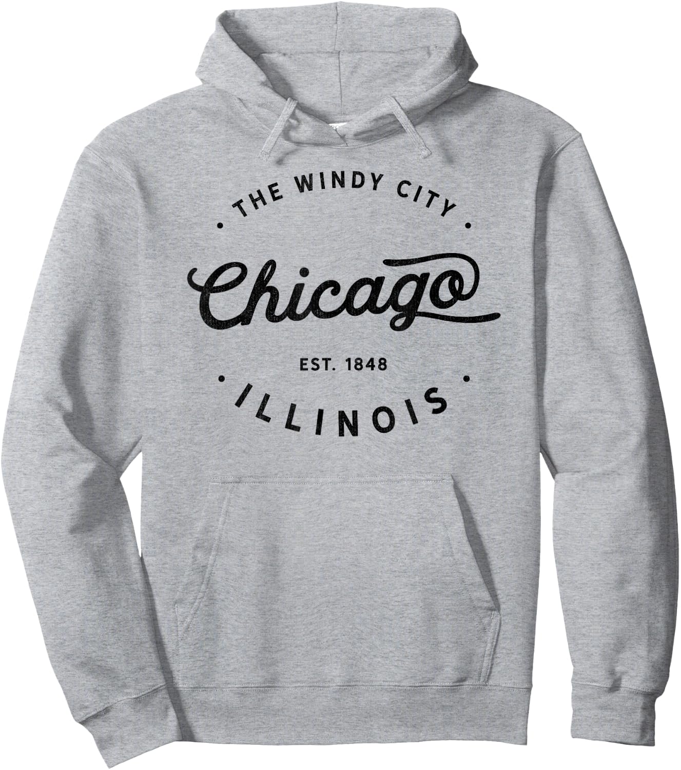 Classic Vintage Retro Chicago Illinois Windy City USA Gift Hoodie - Hoodie | Ash