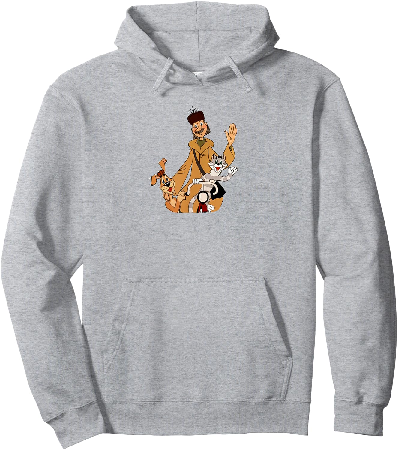 "Pochtalion Pechkin" Troye iz Prostokvashino Russian Cartoon Hoodie - Hoodie | Ash