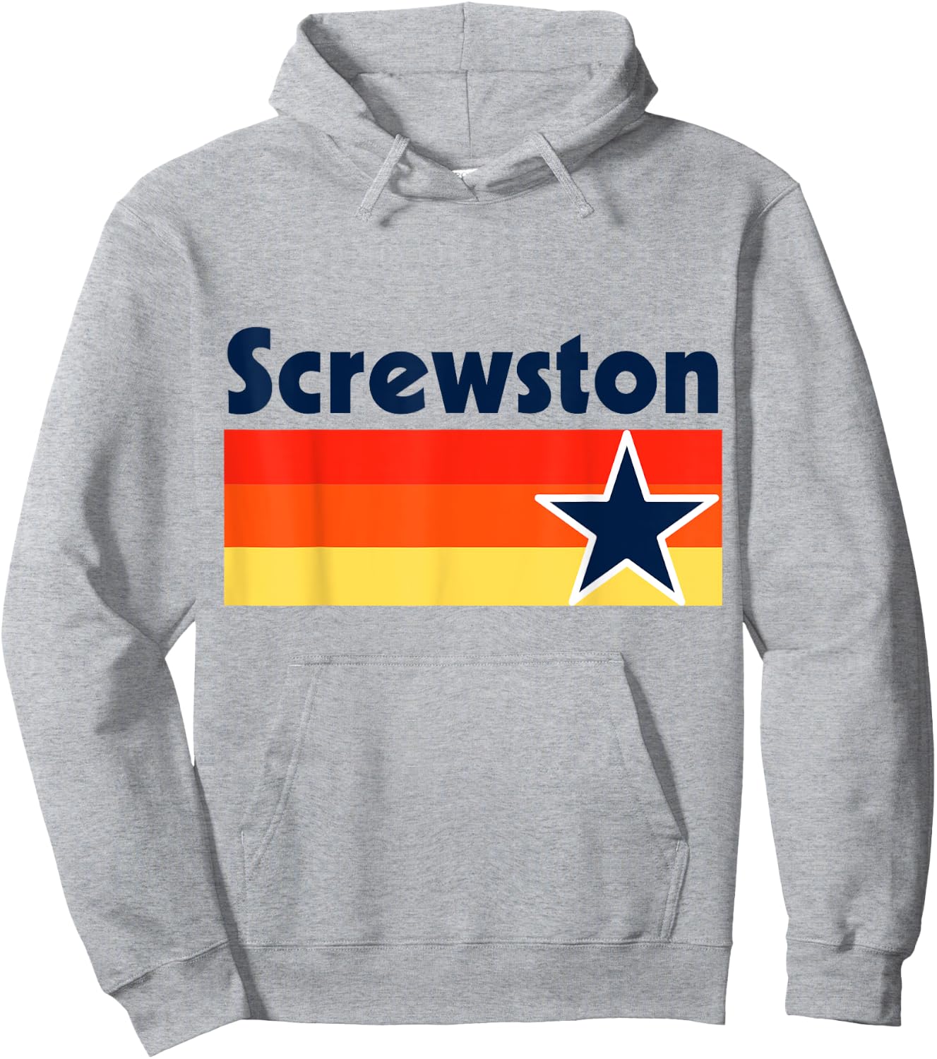 Screwston Texas H-town Houston Retro Hoodie - Hoodie | Ash