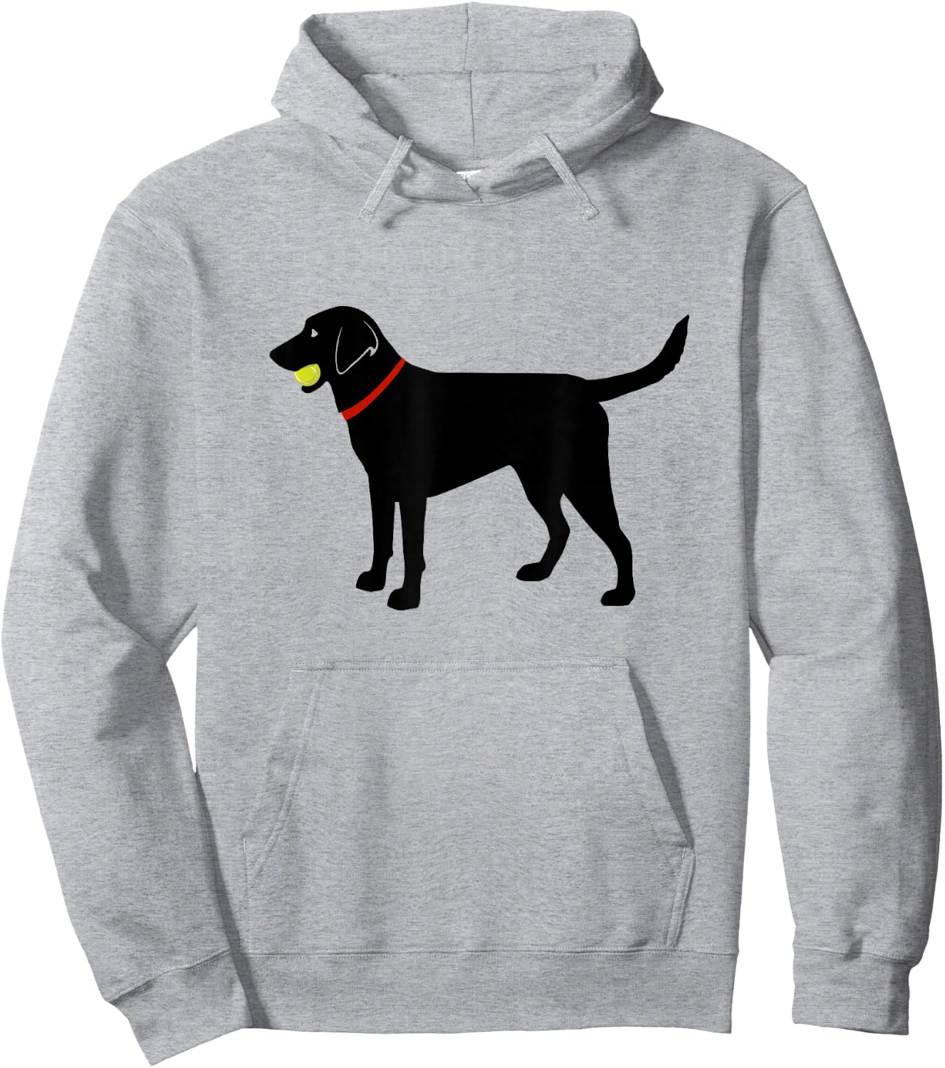 Labrador Retriever Fetch Black Lab Play Ball Hoodie - Hoodie | Ash