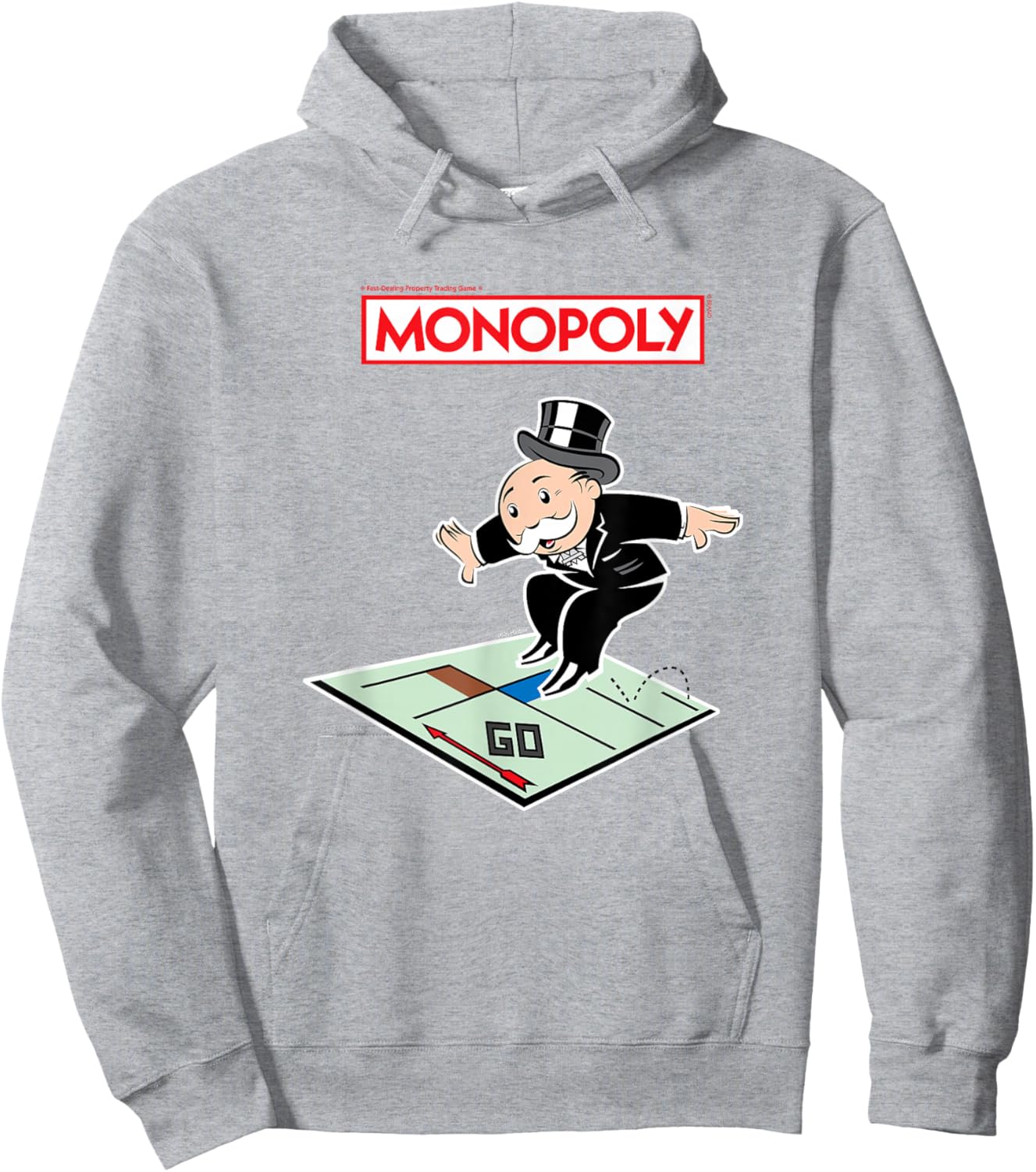 Monopoly Rich Uncle Surfing Board Game Hoodie - Hoodie | Ash