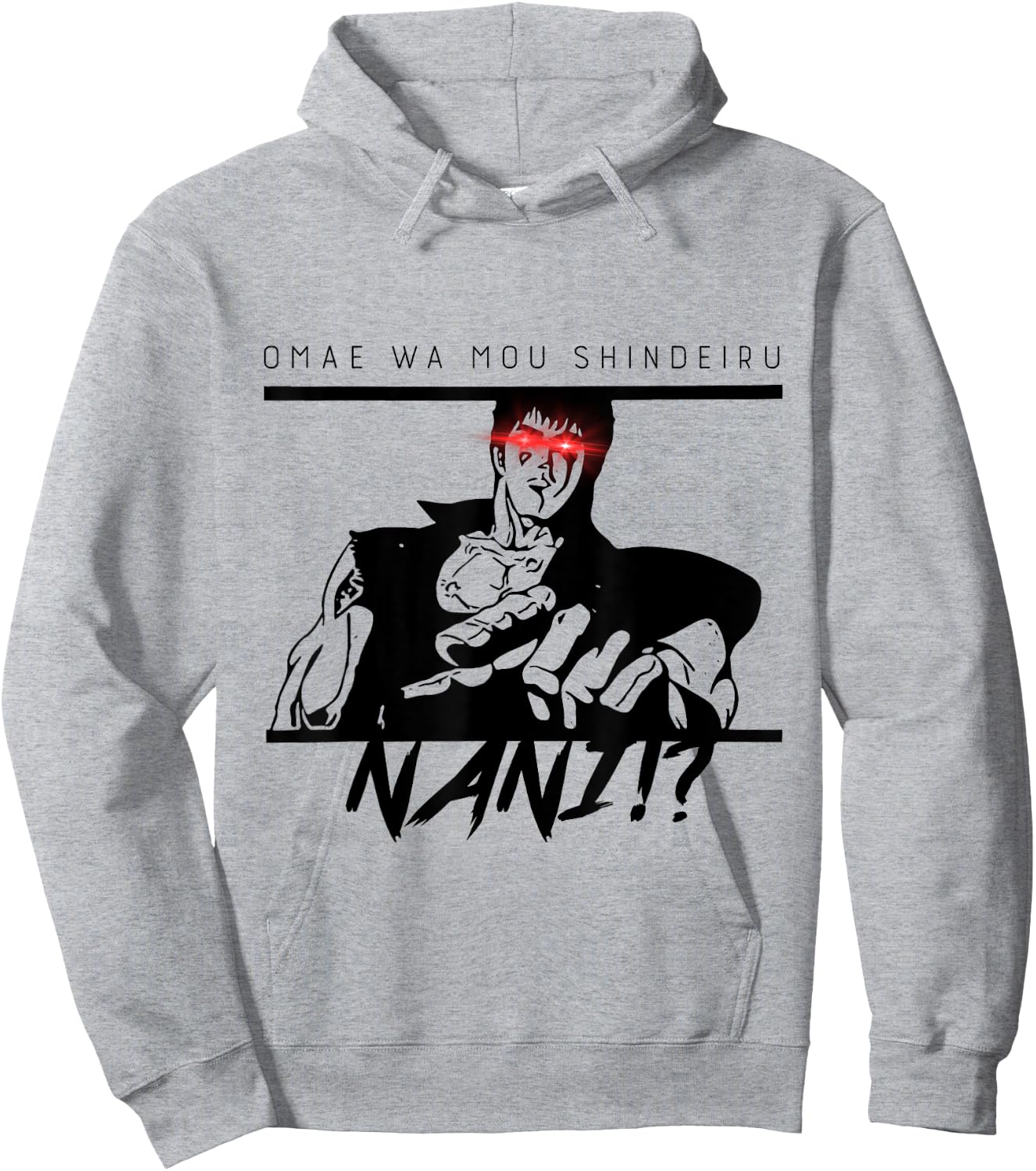 Omae Wa Mou Shindeiru Shirt - Nani Japanese Hoodie - Hoodie | Ash