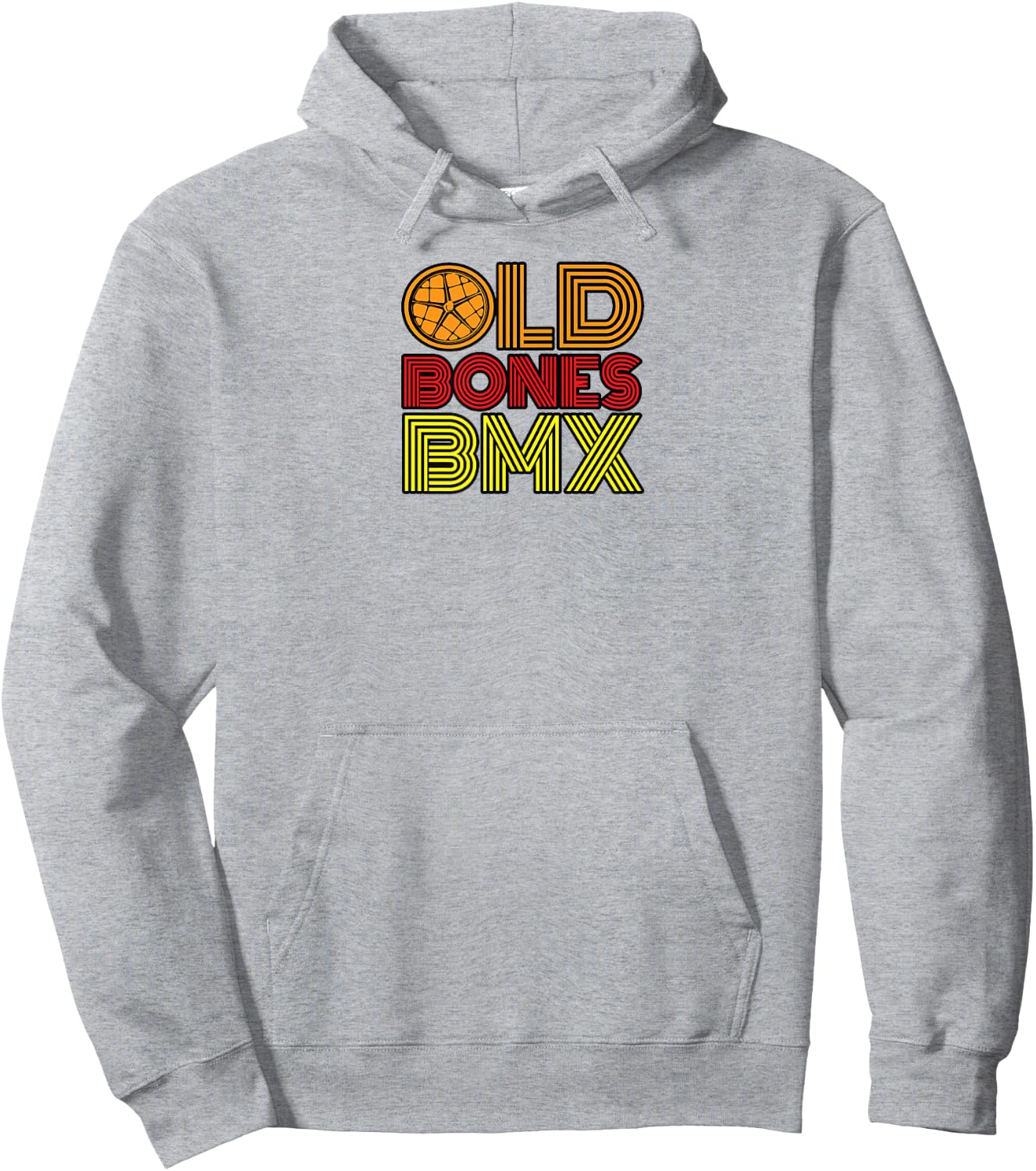 Old Bones Old School Moto Bmx Logo Shirt Hoodie - Hoodie | Ash
