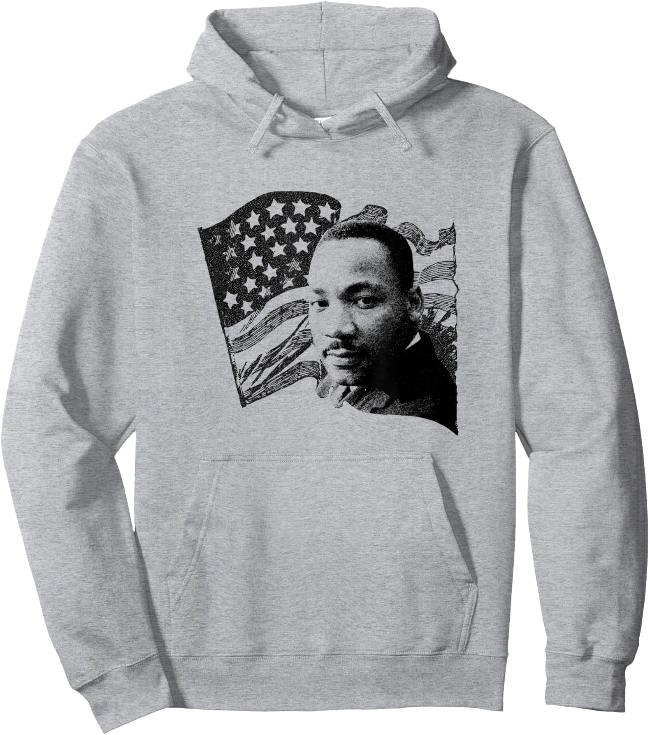 Martin Luther King Day Patriot USA Flag Pride T shirt Hoodie - Hoodie | Ash