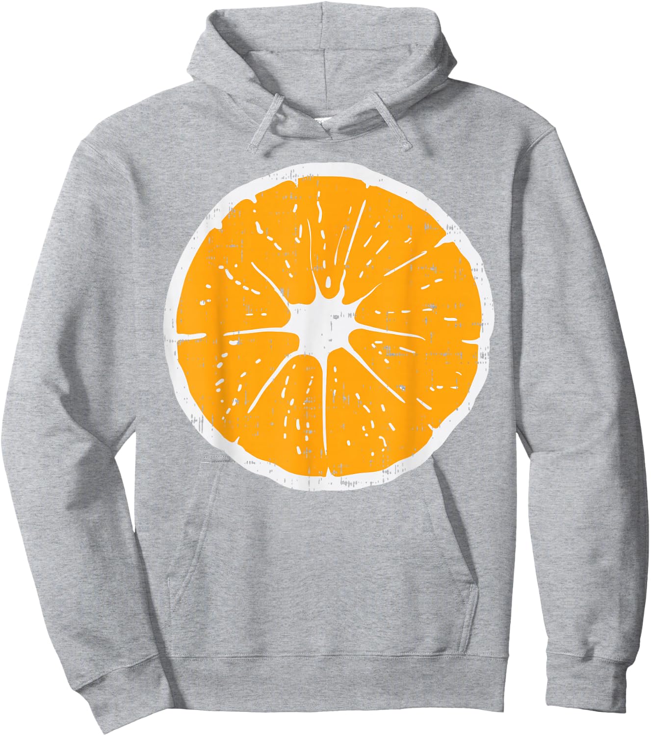 Mandarin Orange Funny Fruit Lazy DIY Easy Halloween Costume Hoodie - Hoodie | Ash