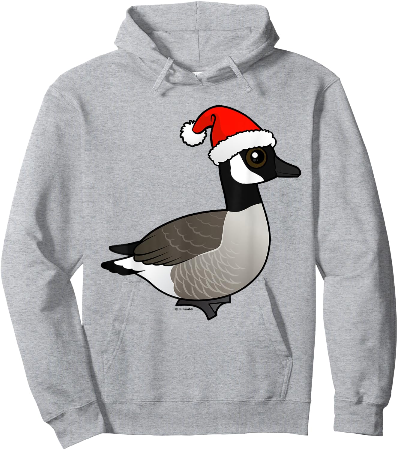 Funny Cute Cartoon Santa Canada Goose Christmas Gift Hoodie - Hoodie | Ash