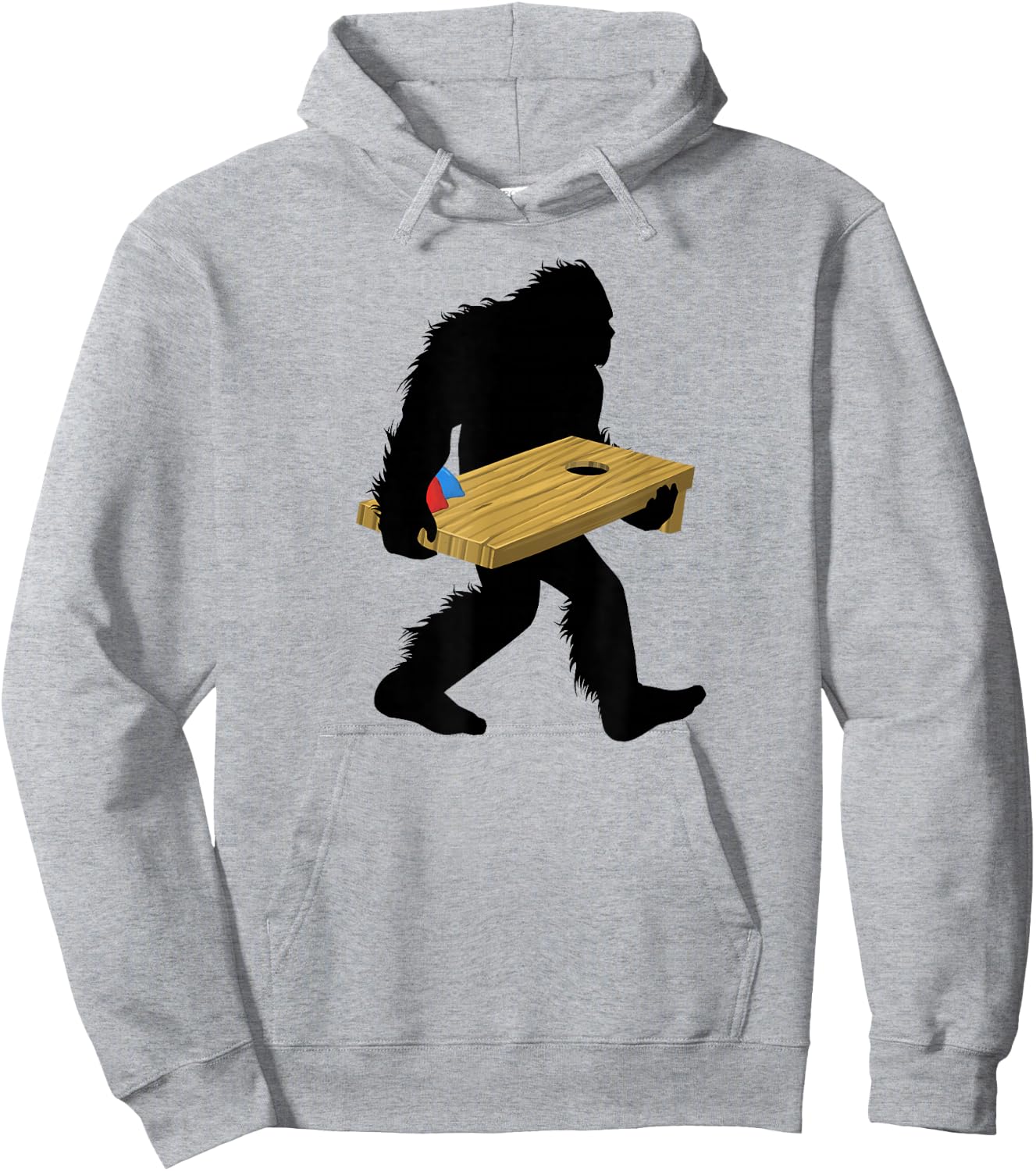 Bigfoot Cornhole , Cryptid Sasquatch Apparel Hoodie - Hoodie | Ash
