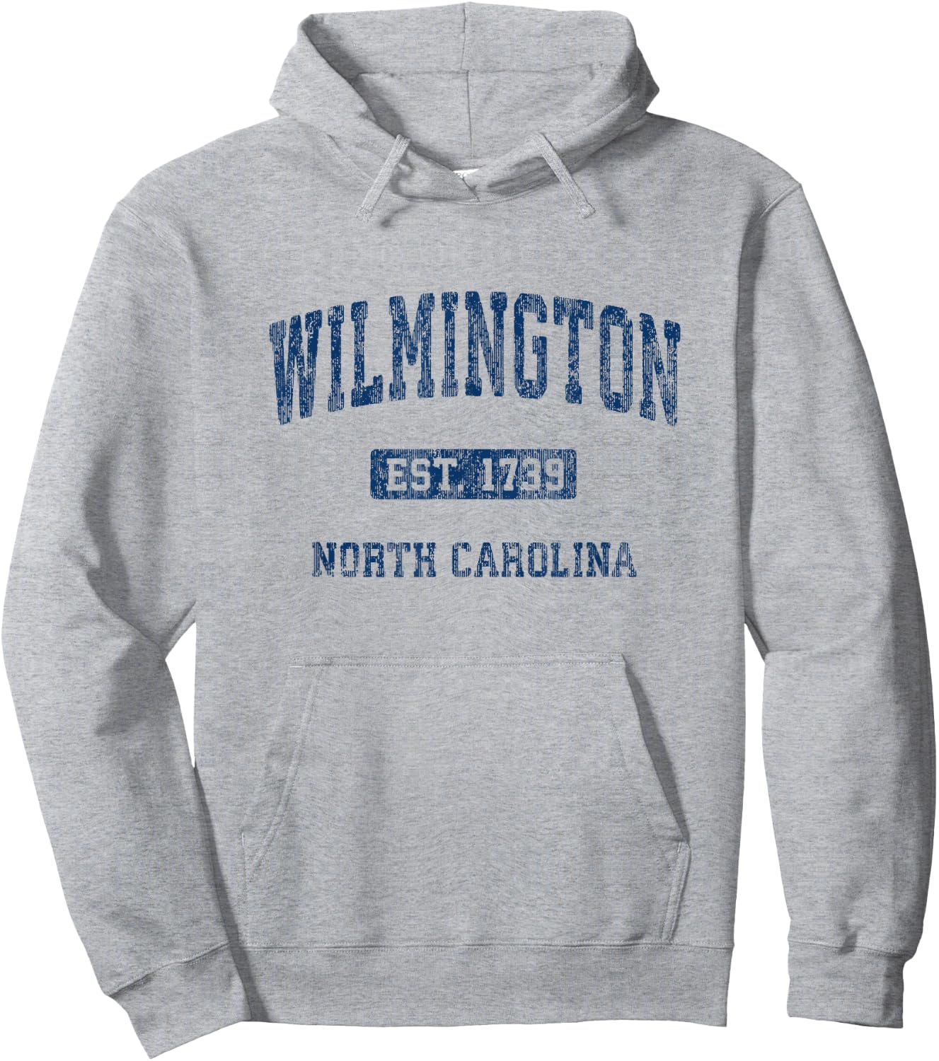Wilmington North Carolina NC Vintage Athletic Sports Design Hoodie - Hoodie | Ash