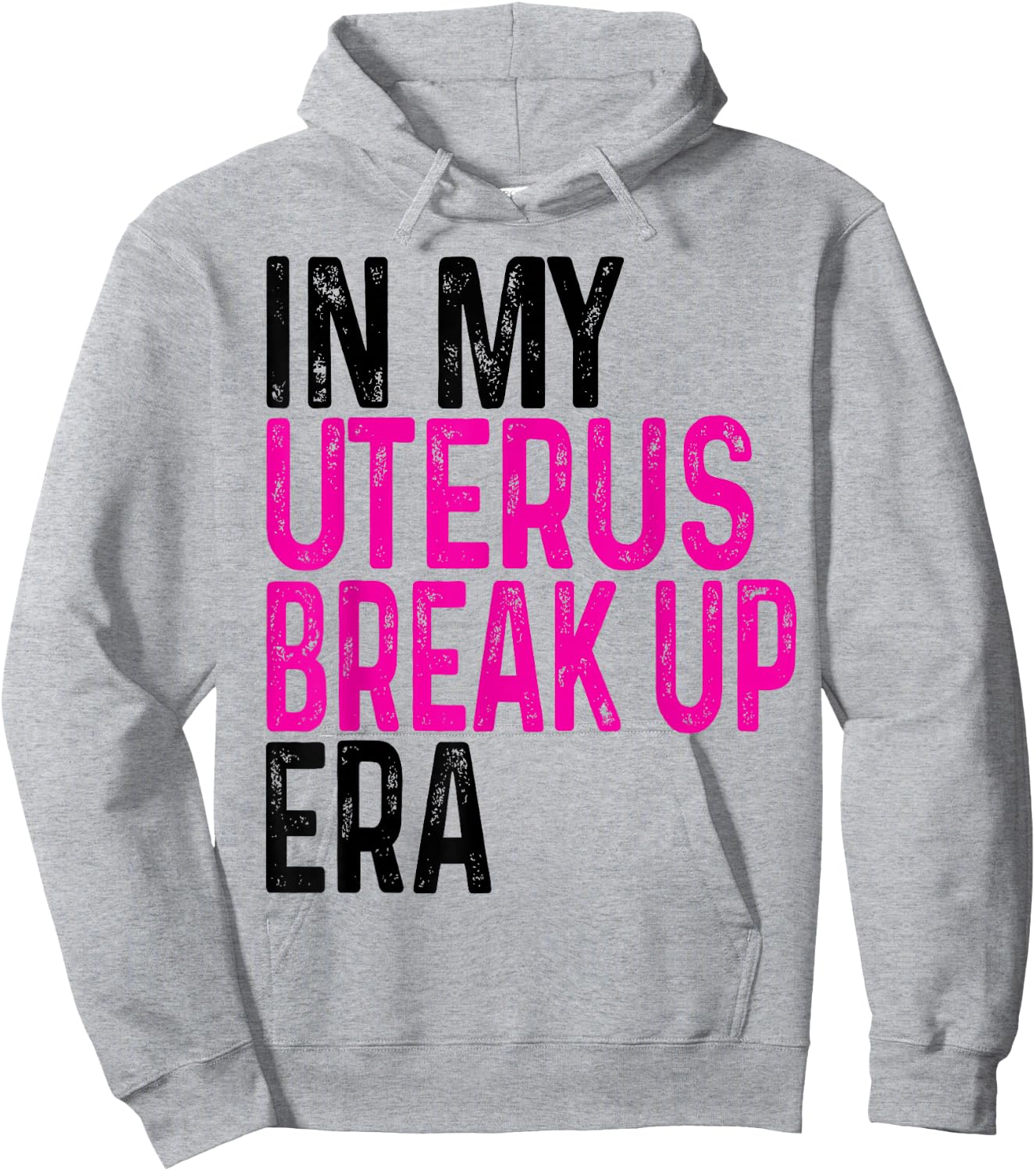 In My Uterus Break Up Era Groovy Hysterectomy Recovery Hoodie - Hoodie | Ash