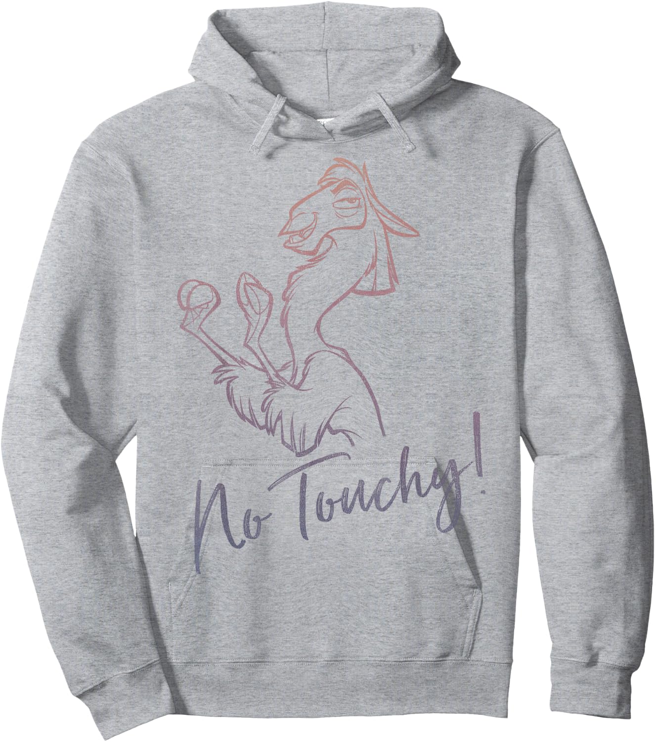Disney Emperor's New Groove Llama No Touchy! Graphic Hoodie - Hoodie | Ash