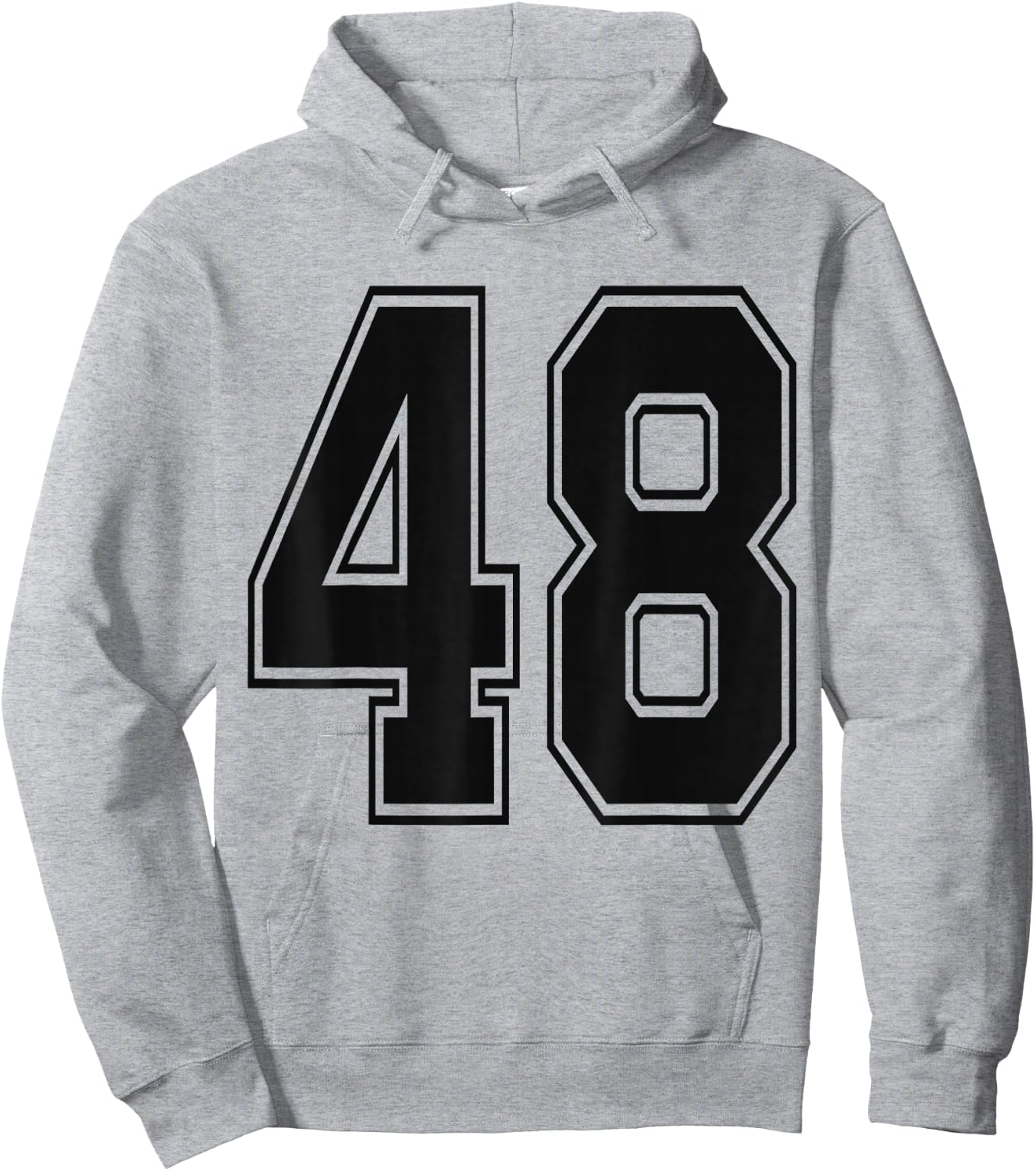 #48 Number 48 Sports. Jersey My Favorite Player #48 Hoodie - Hoodie | Ash