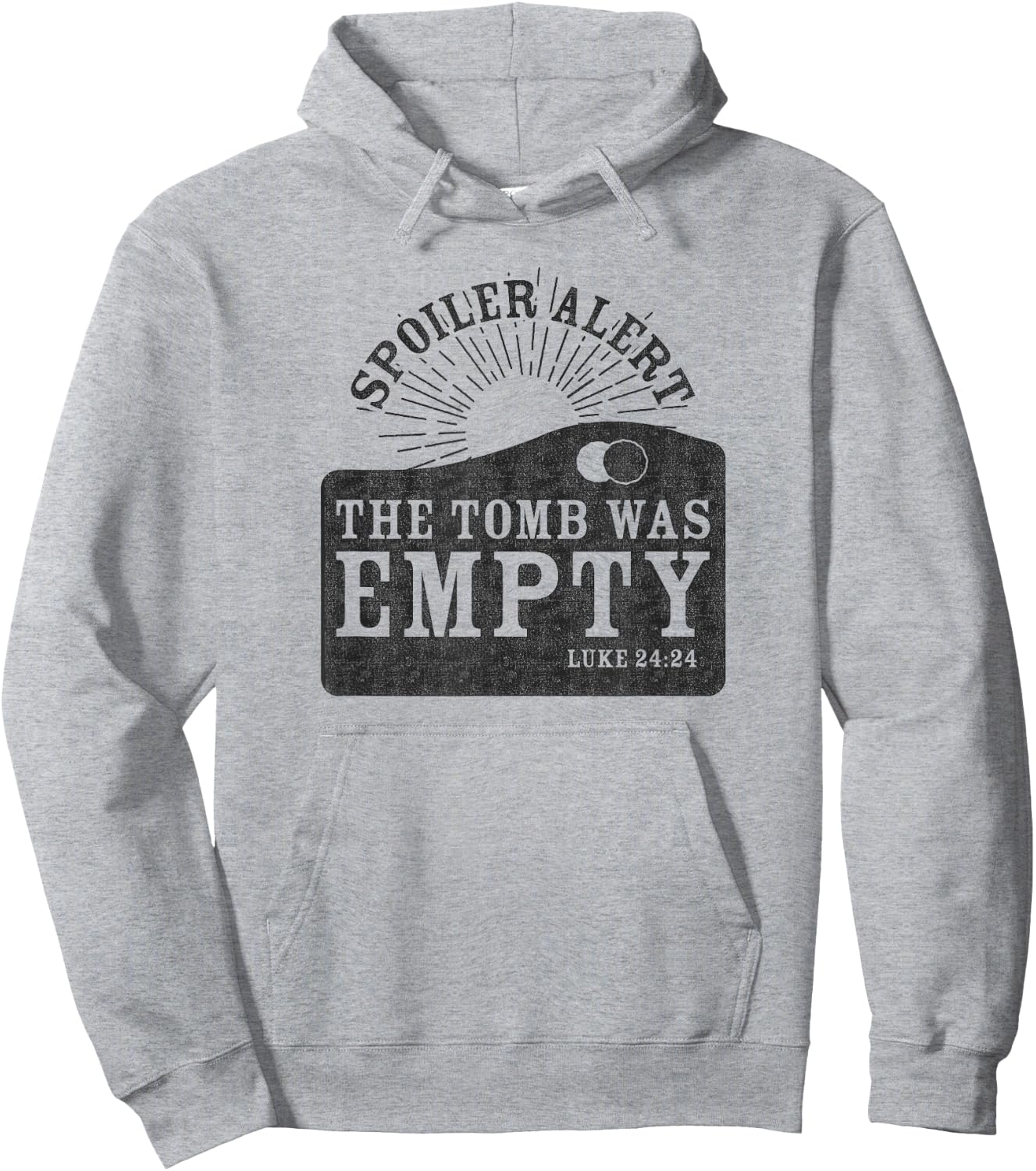 Spoiler Alert The Tomb Was Empty Shirt Christian Easter Gift Hoodie - Hoodie | Ash
