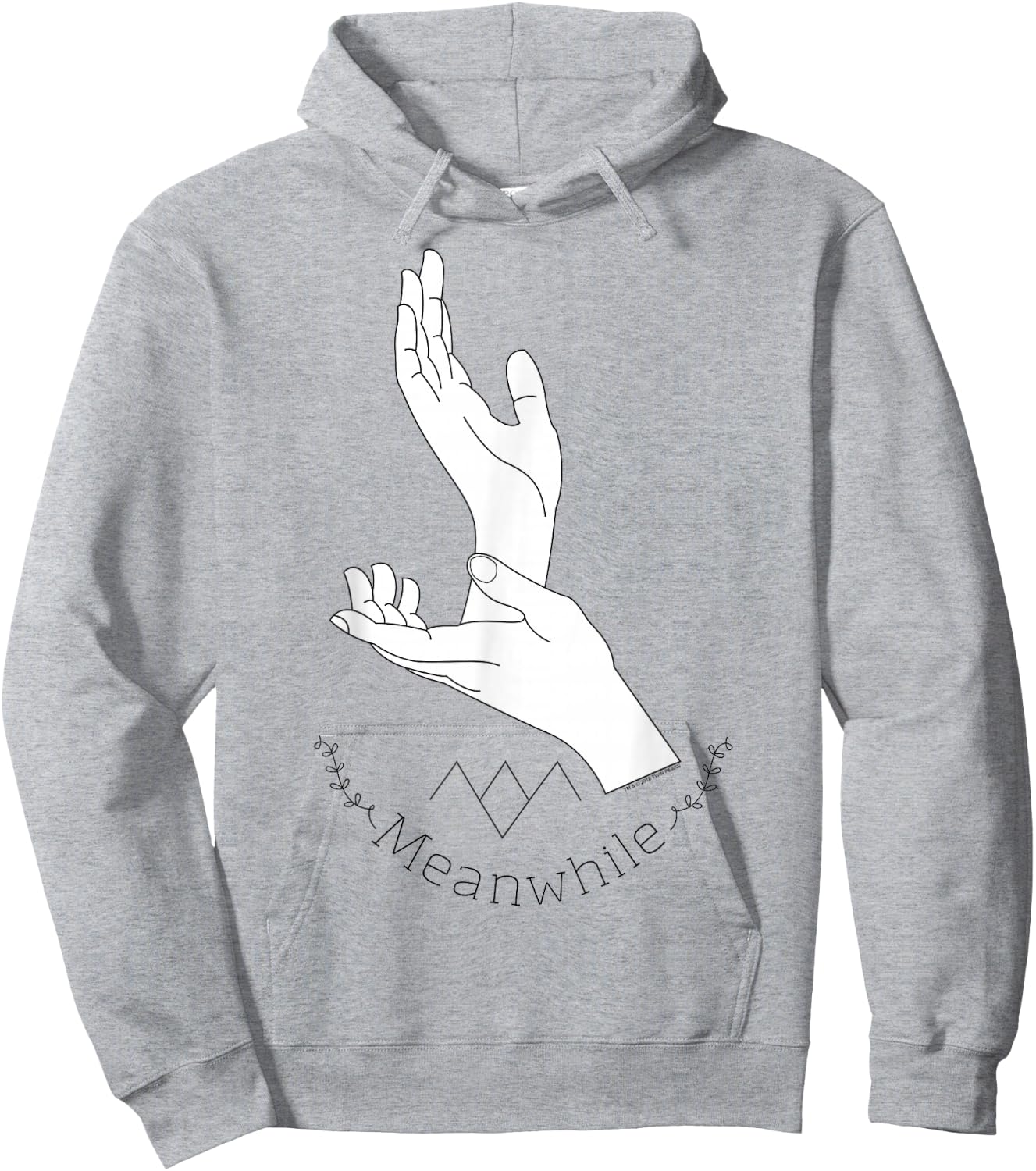 Twin Peaks Laura Palmer Meanwhile Hand Sign Graphic Hoodie - Hoodie | Ash