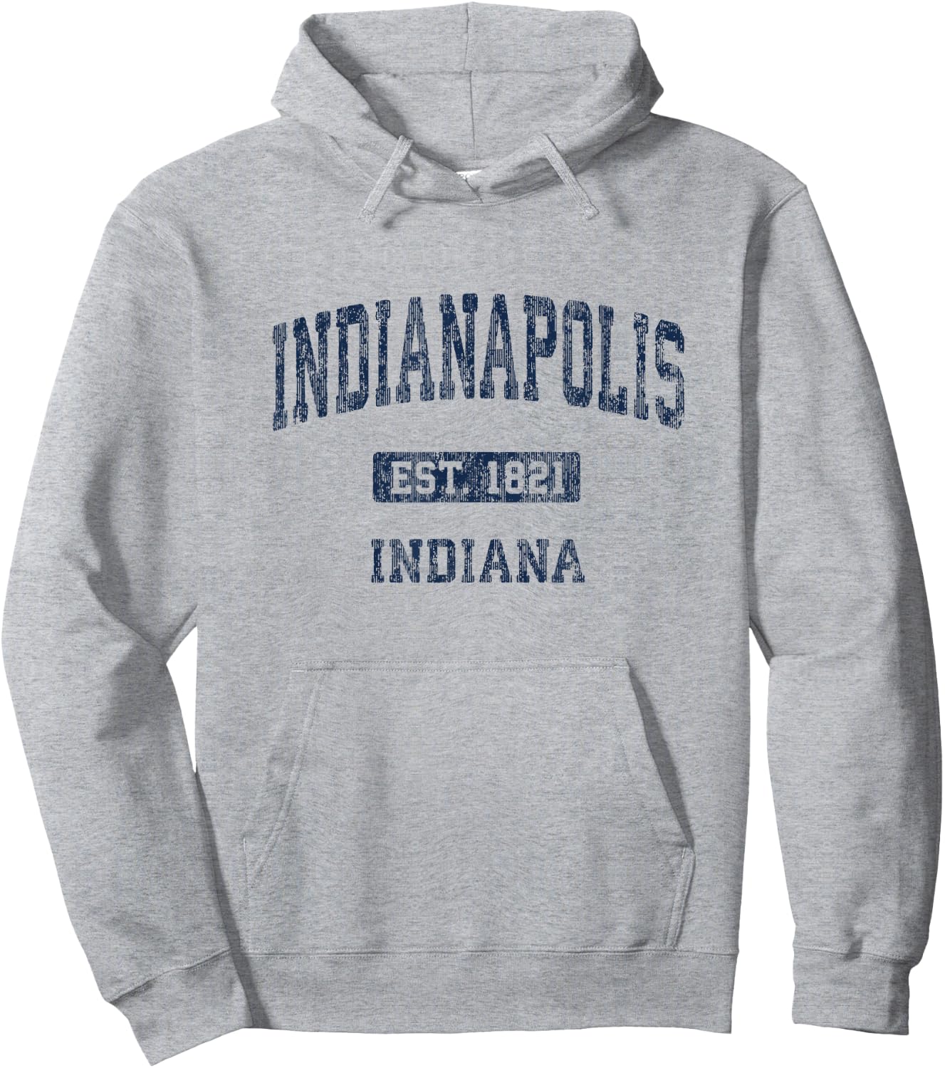 Indianapolis Indiana IN Vintage Athletic Sports Design Hoodie - Hoodie | Ash