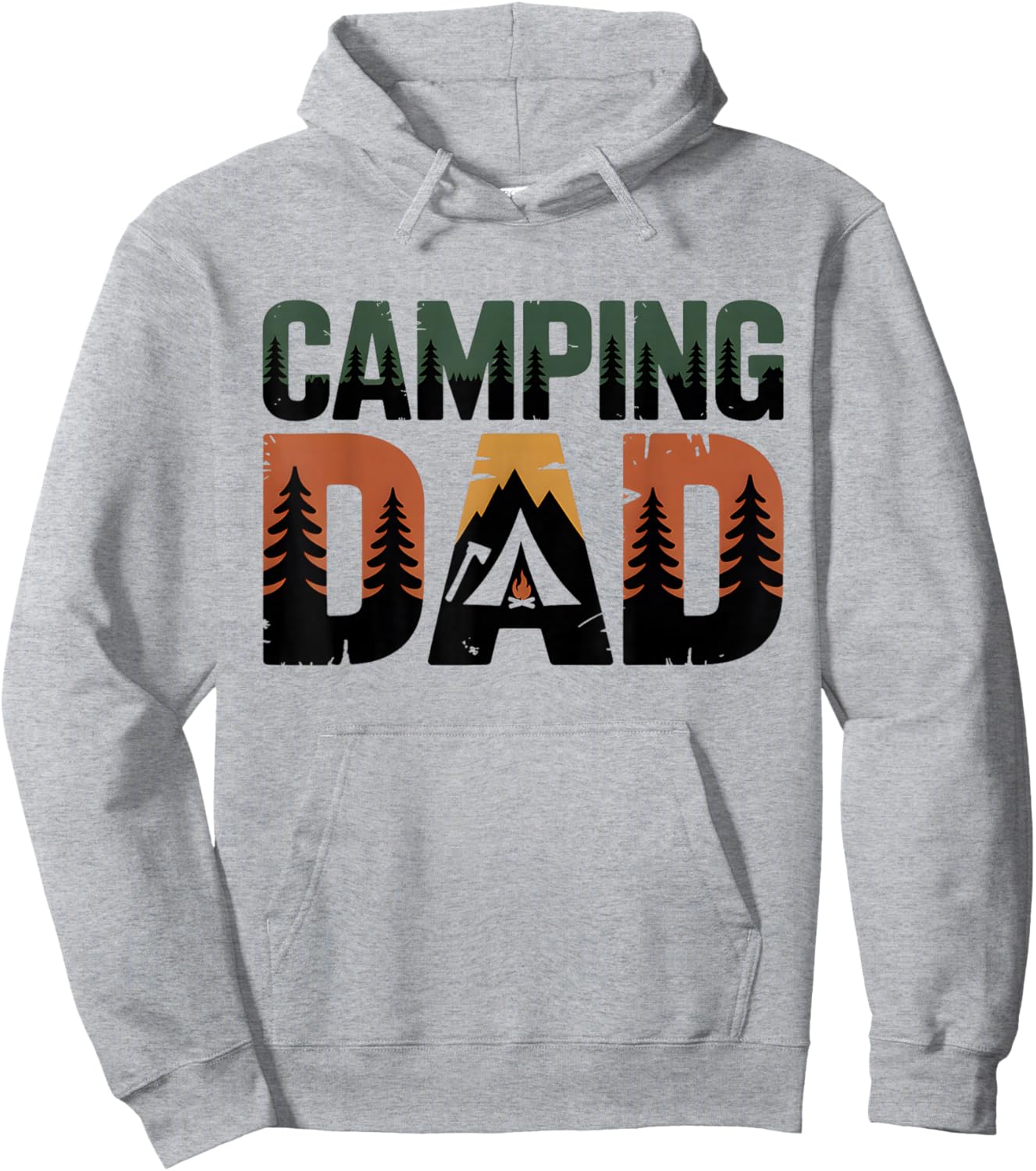 Camping Dad Bushcraft Outdoor Hiking Survival Father's Day Hoodie - Hoodie | Ash