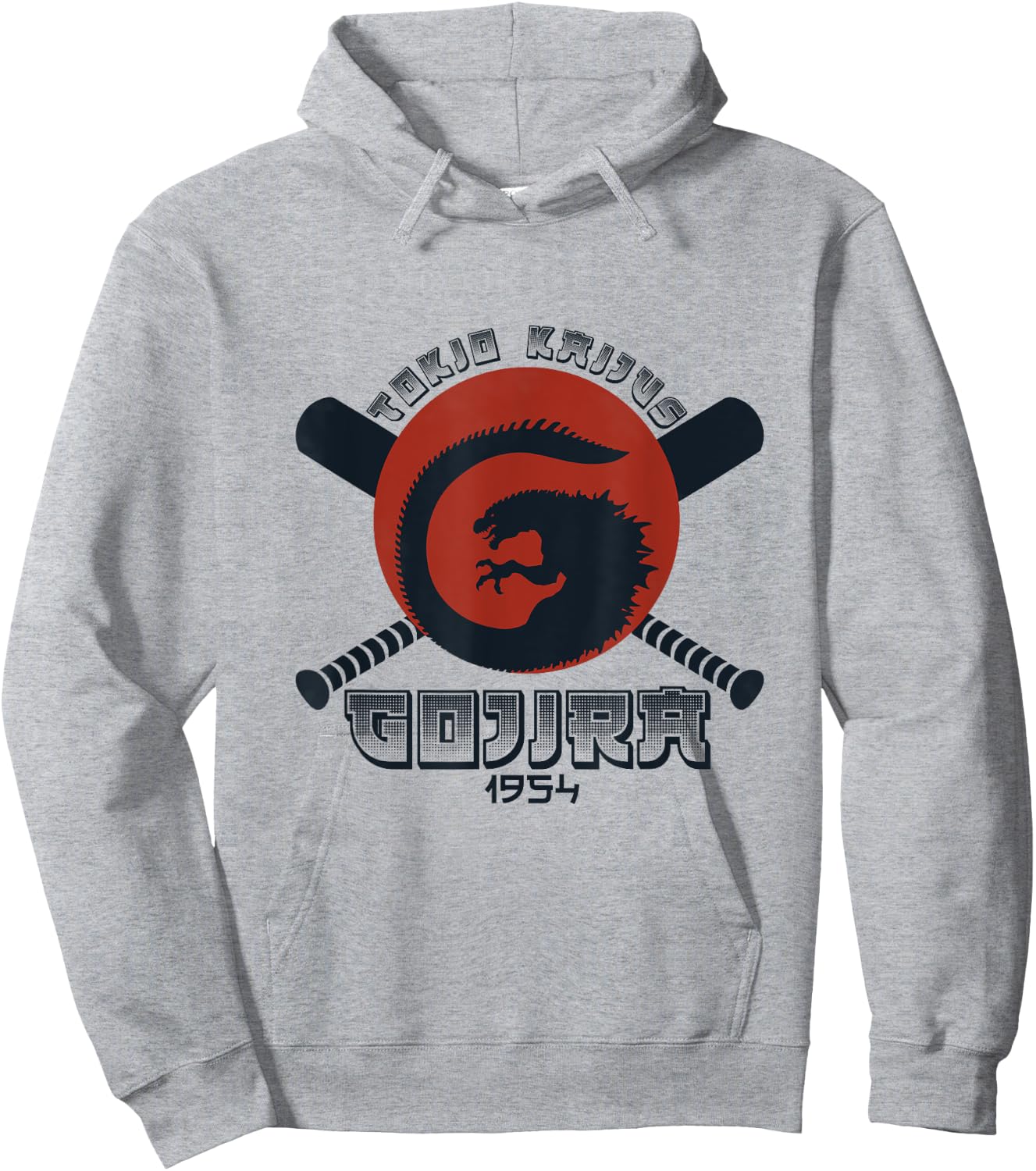 Team Kaijus Retro 1954 Baseball Japanese Fan Tokyo T Shirt Hoodie - Hoodie | Ash