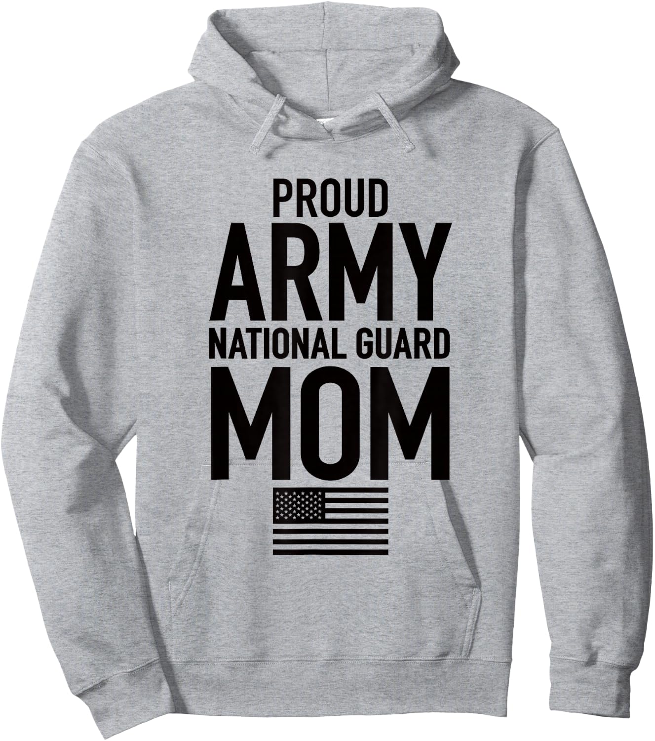 Proud Army National Guard Mom USA Mothers Day Military Hoodie - Hoodie | Ash