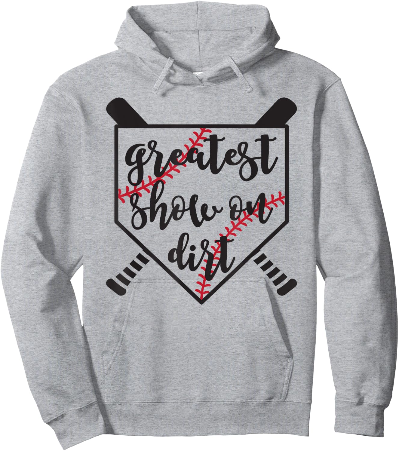 Greatest Show On Dirt Baseball Softball Funny Hoodie - Hoodie | Ash