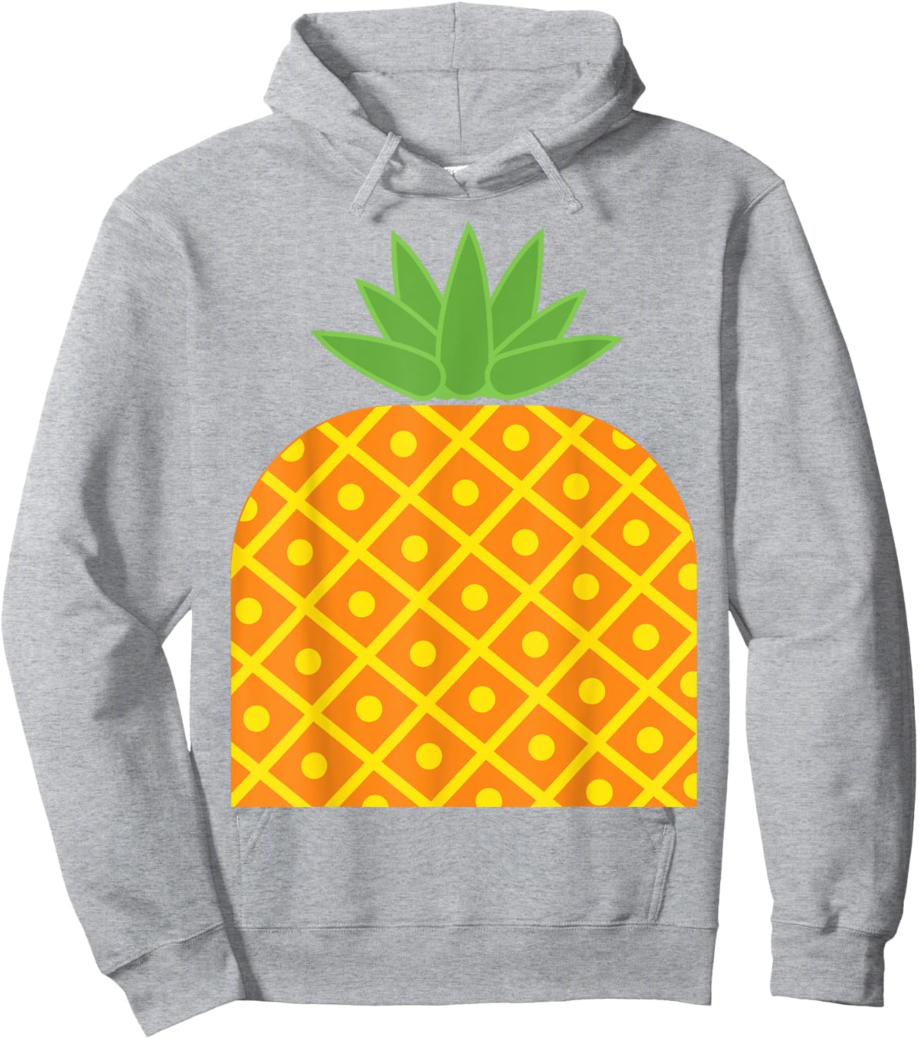 Pineapple Fruit Easy Lazy DIY Halloween Costume Hoodie - Hoodie | Ash