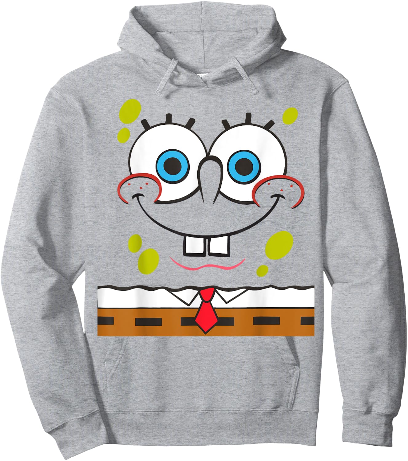 Spongebob Squarepants Large Face Hoodie - Hoodie | Ash
